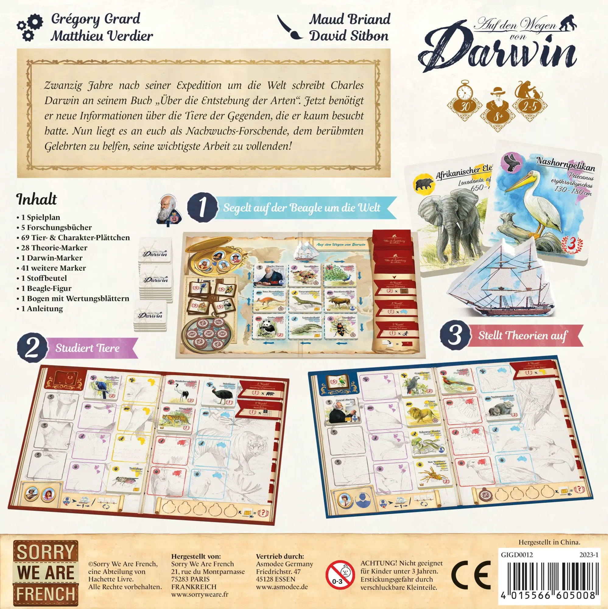 Bild: 4015566605008 | Auf den Wegen von Darwin | G. Grard (u. a.) | Spiel | GIGD0012 | 2023