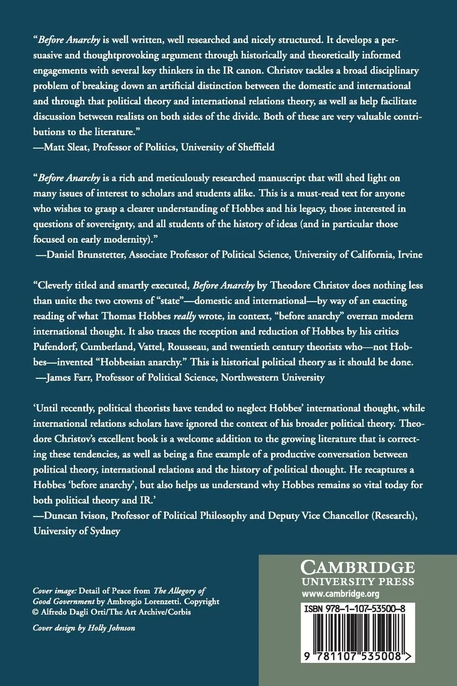 Rückseite: 9781107535008 | Before Anarchy | Theodore Christov | Taschenbuch | Englisch | 2017