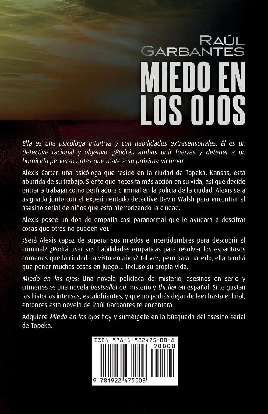 Rückseite: 9781922475008 | Miedo en los ojos | Raúl Garbantes | Taschenbuch | Spanisch | 2018
