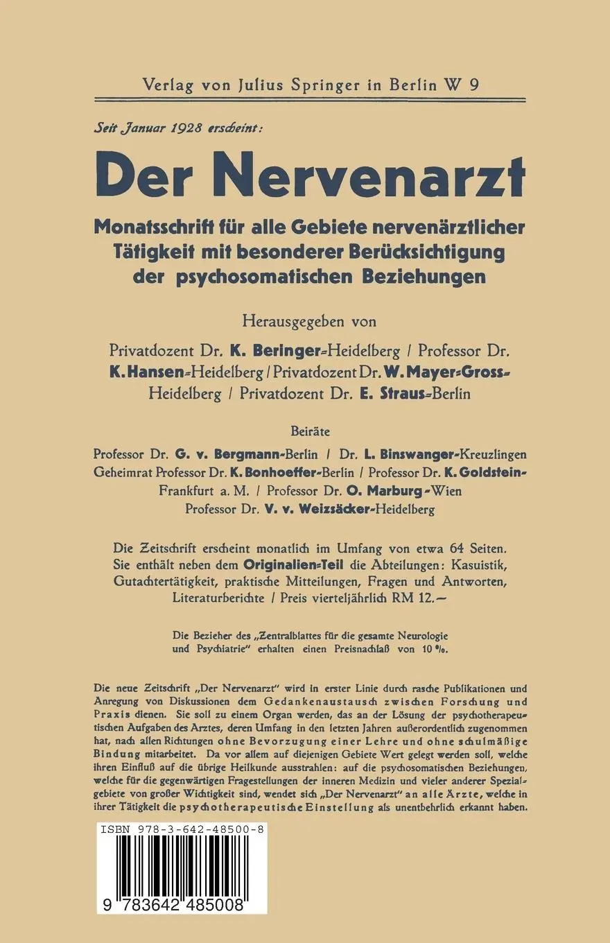 Rückseite: 9783642485008 | Wandlungen in der Auffassung und Deutung des Traumes | Binswanger | vi