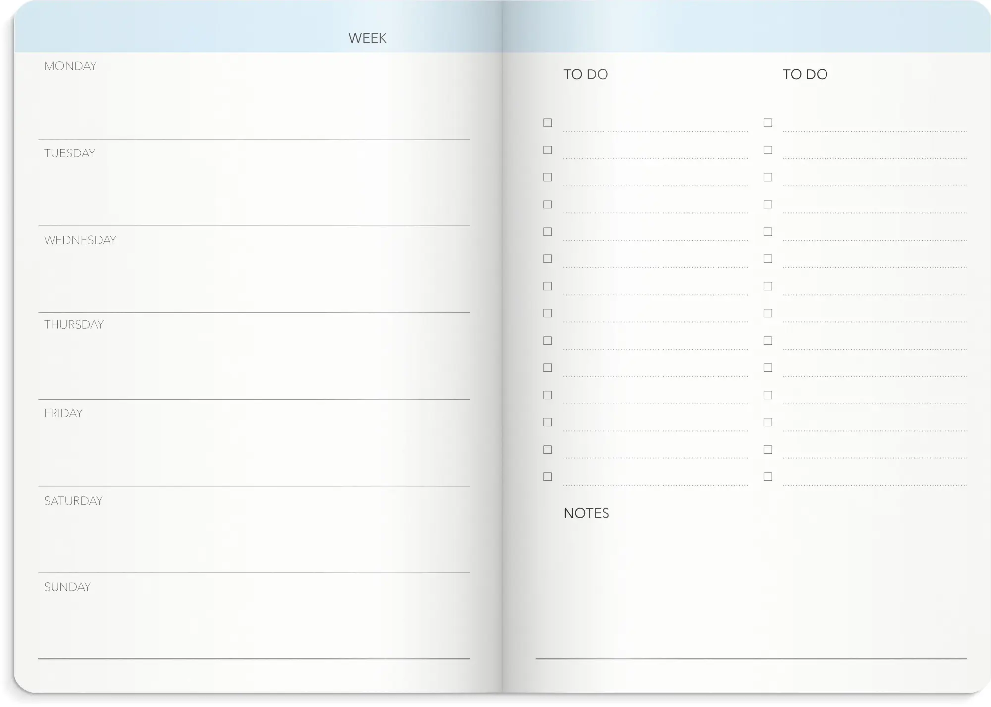 Bild: 7392620105108 | Burde Week Planner undated pink | Terminplaner Undatiert | Taschenbuch