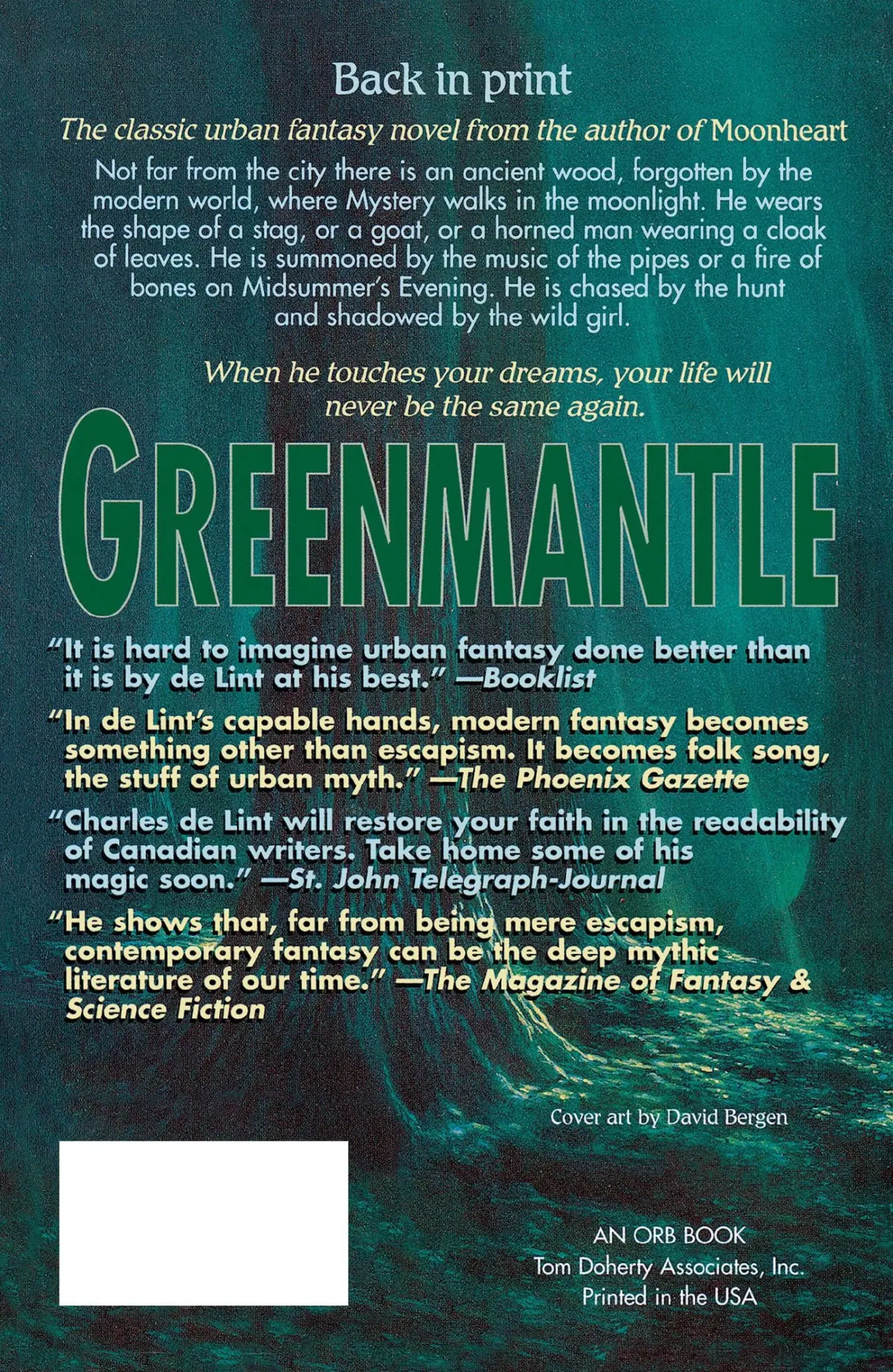 Rückseite: 9780312865108 | Greenmantle | Charles De Lint | Taschenbuch | Kartoniert / Broschiert