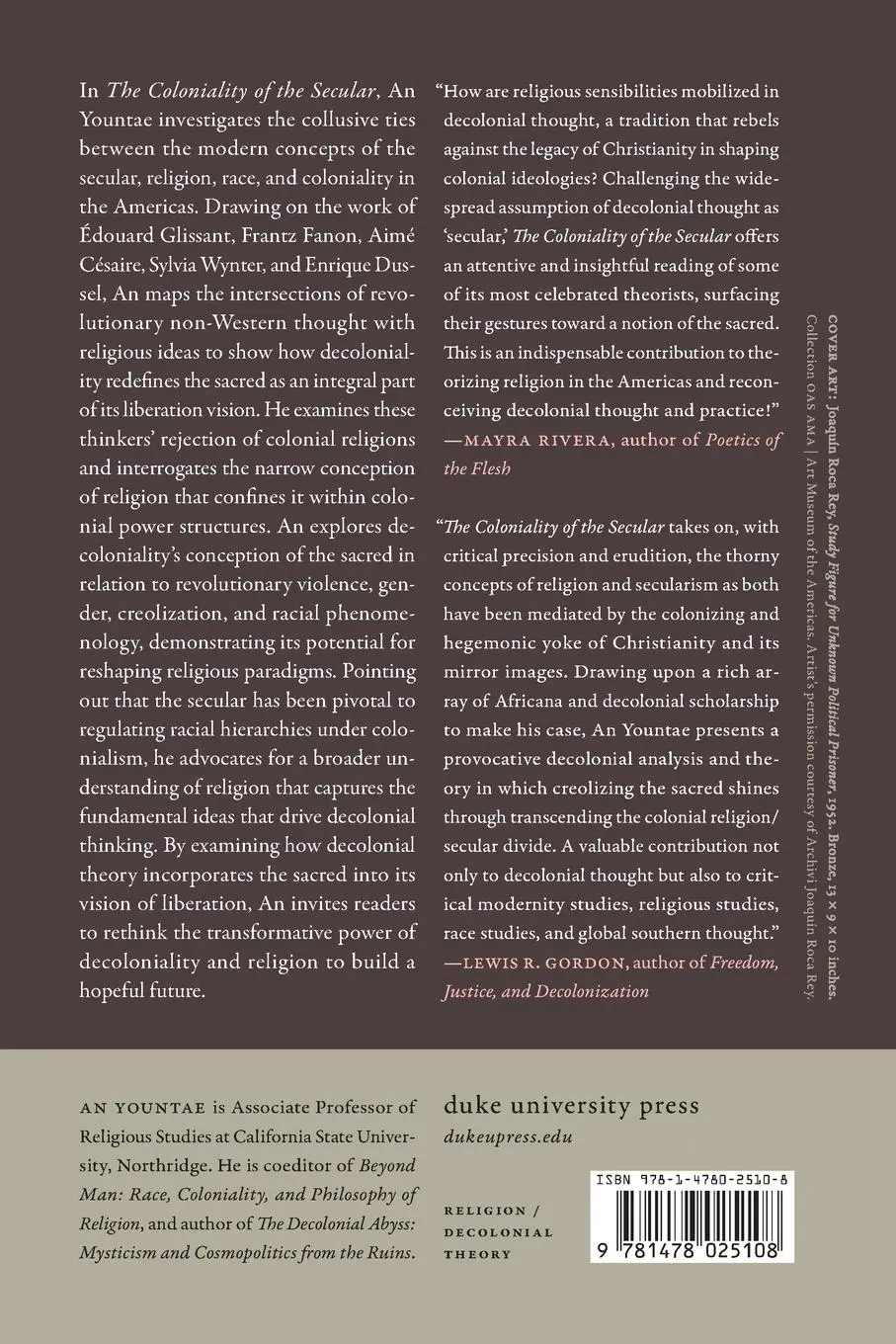 Rückseite: 9781478025108 | The Coloniality of the Secular | Yountae An | Taschenbuch | Englisch