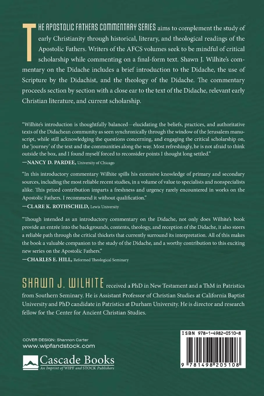 Rückseite: 9781498205108 | The Didache | Shawn J. Wilhite (u. a.) | Taschenbuch | Englisch | 2019