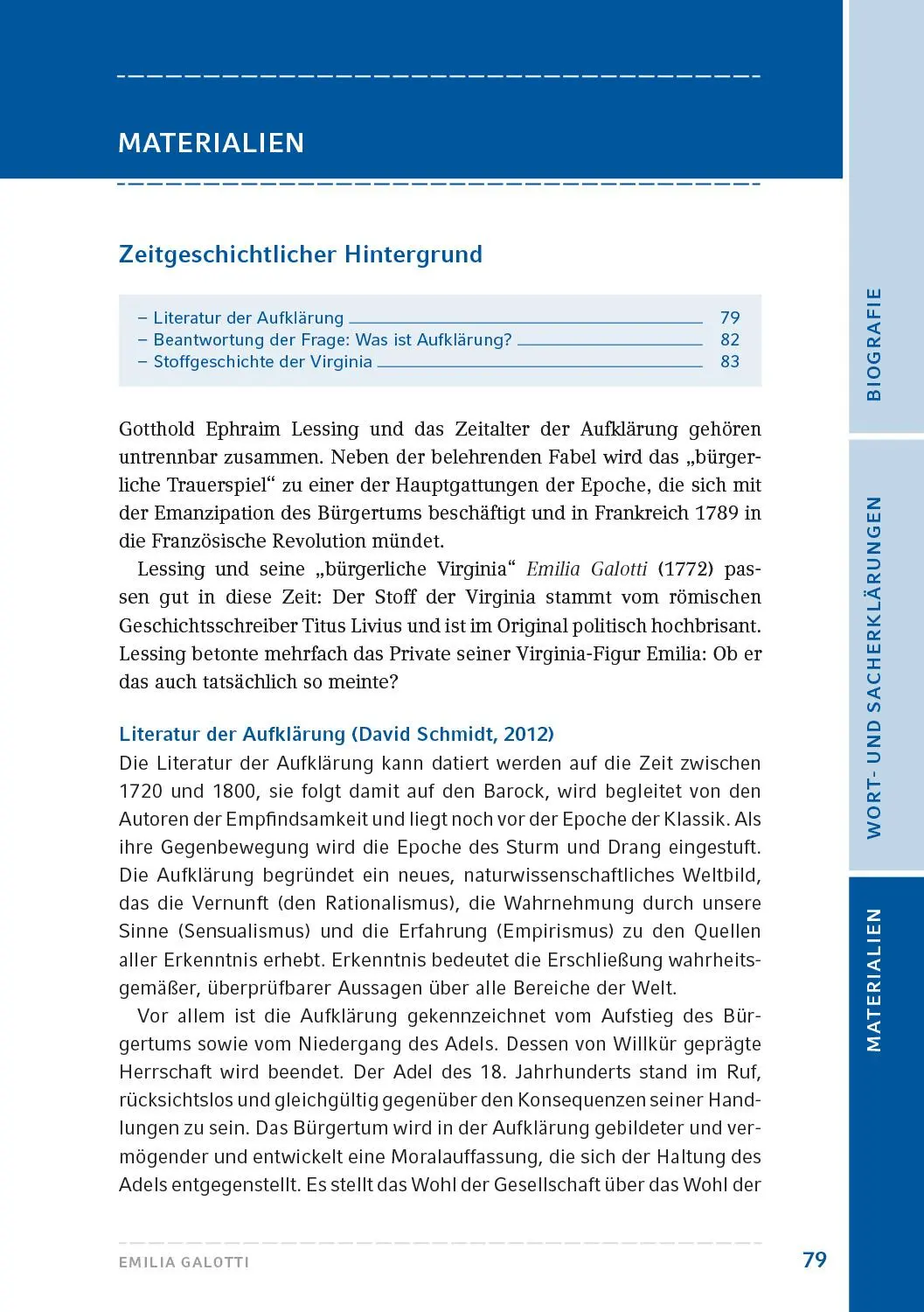 Bild: 9783872915108 | Emilia Galotti | Ein Trauerspiel in fünf Aufzügen | Lessing | Buch