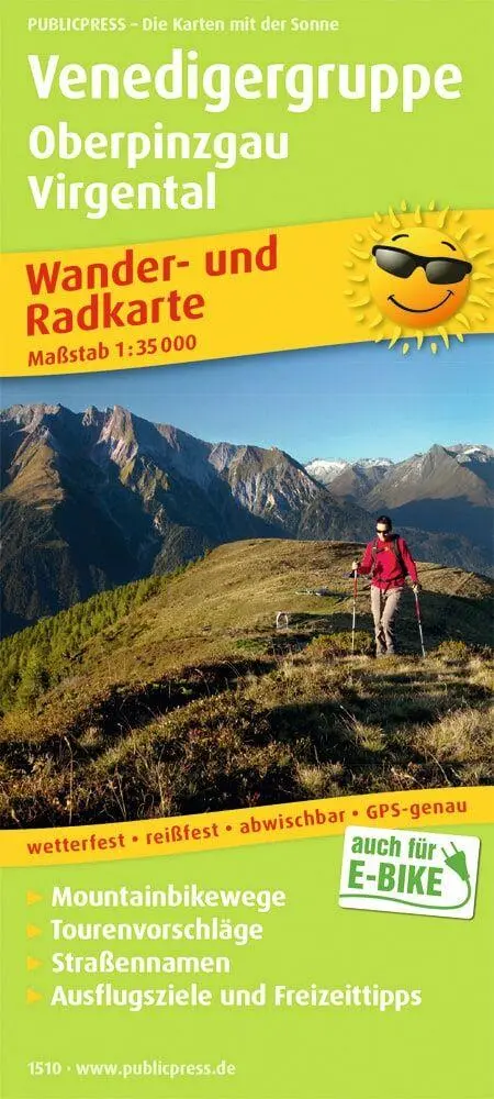 Cover: 9783961325108 | Venedigergruppe, Oberpinzgau, Virgental Wander- und Radkarte 1 : 35...