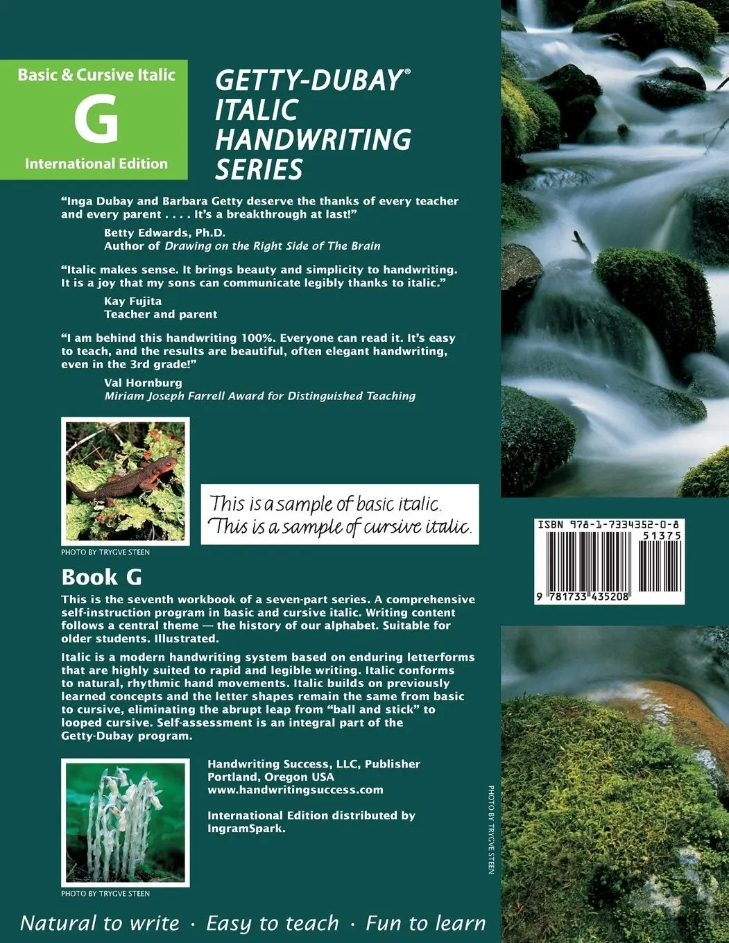 Rückseite: 9781733435208 | Getty-Dubay Italic Handwriting Series | Book G | Barbara Getty (u. a.)