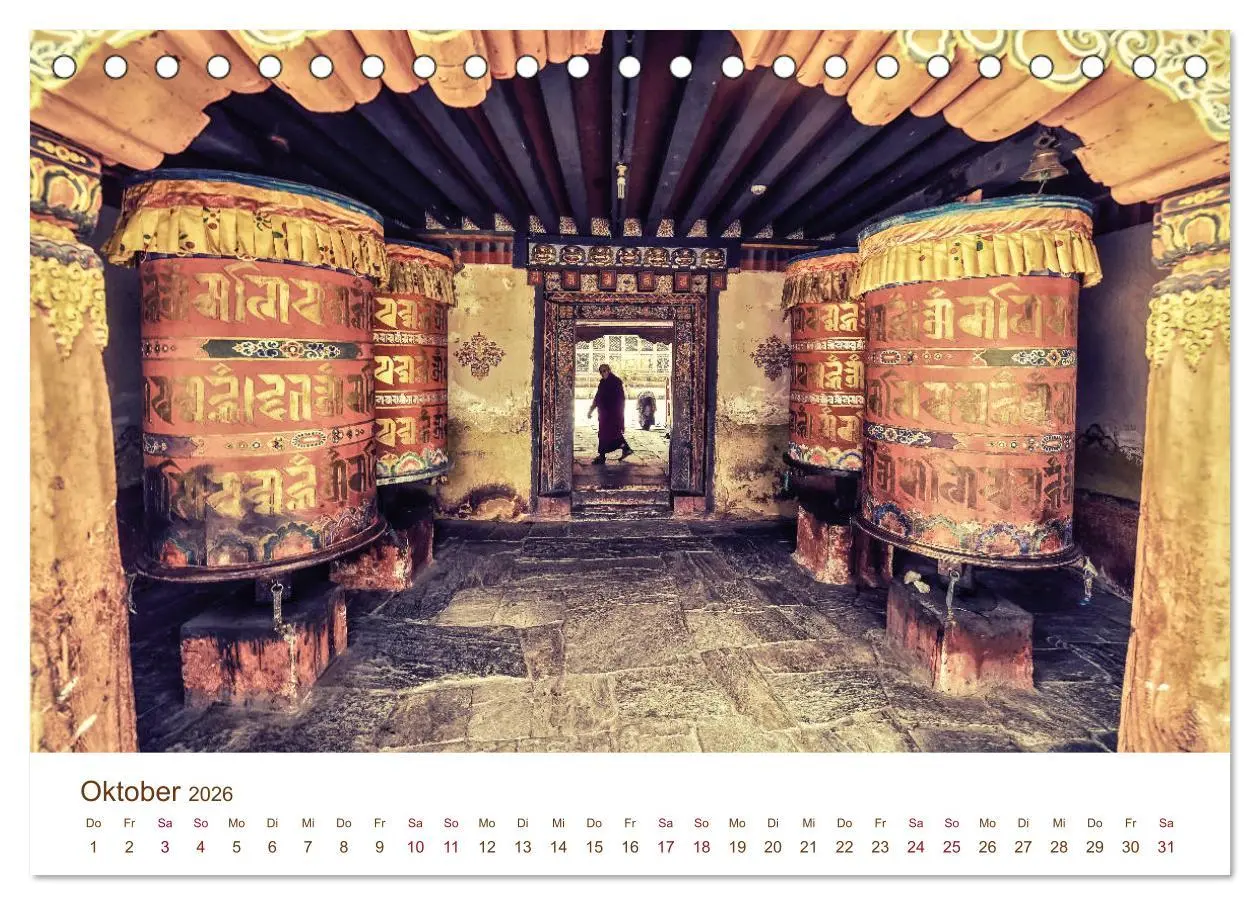Bild: 9783457715208 | Mystisches Bhutan (Tischkalender 2026 DIN A5 quer), CALVENDO...