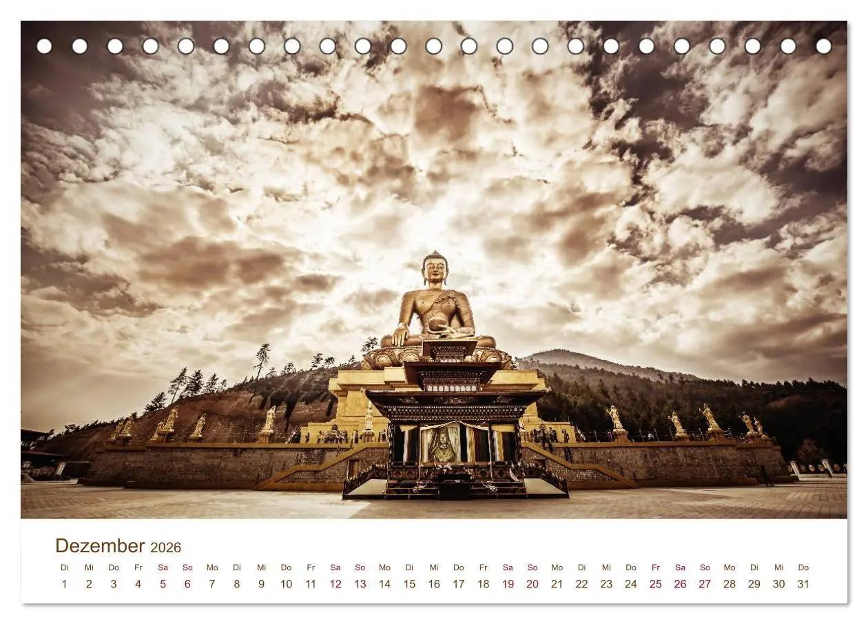 Bild: 9783457715208 | Mystisches Bhutan (Tischkalender 2026 DIN A5 quer), CALVENDO...