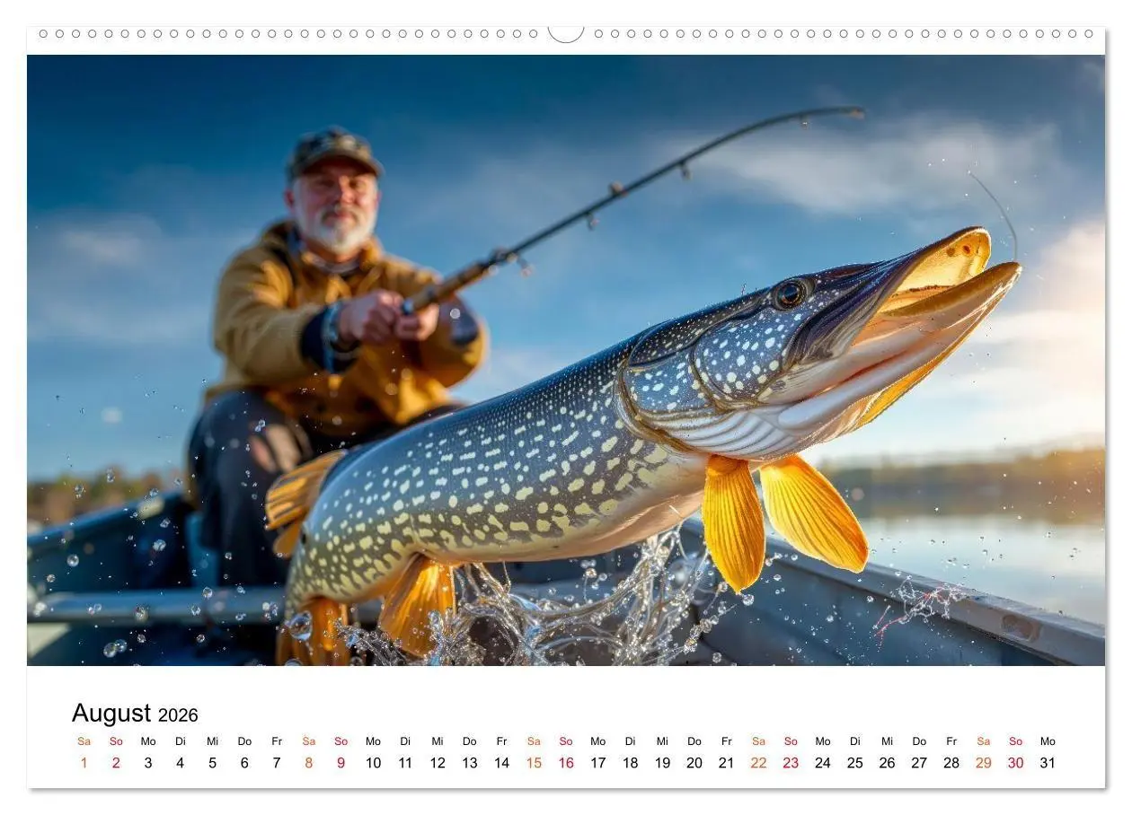 Bild: 9783516665208 | Angeln - der große Fang (Wandkalender 2026 DIN A2 quer), CALVENDO...
