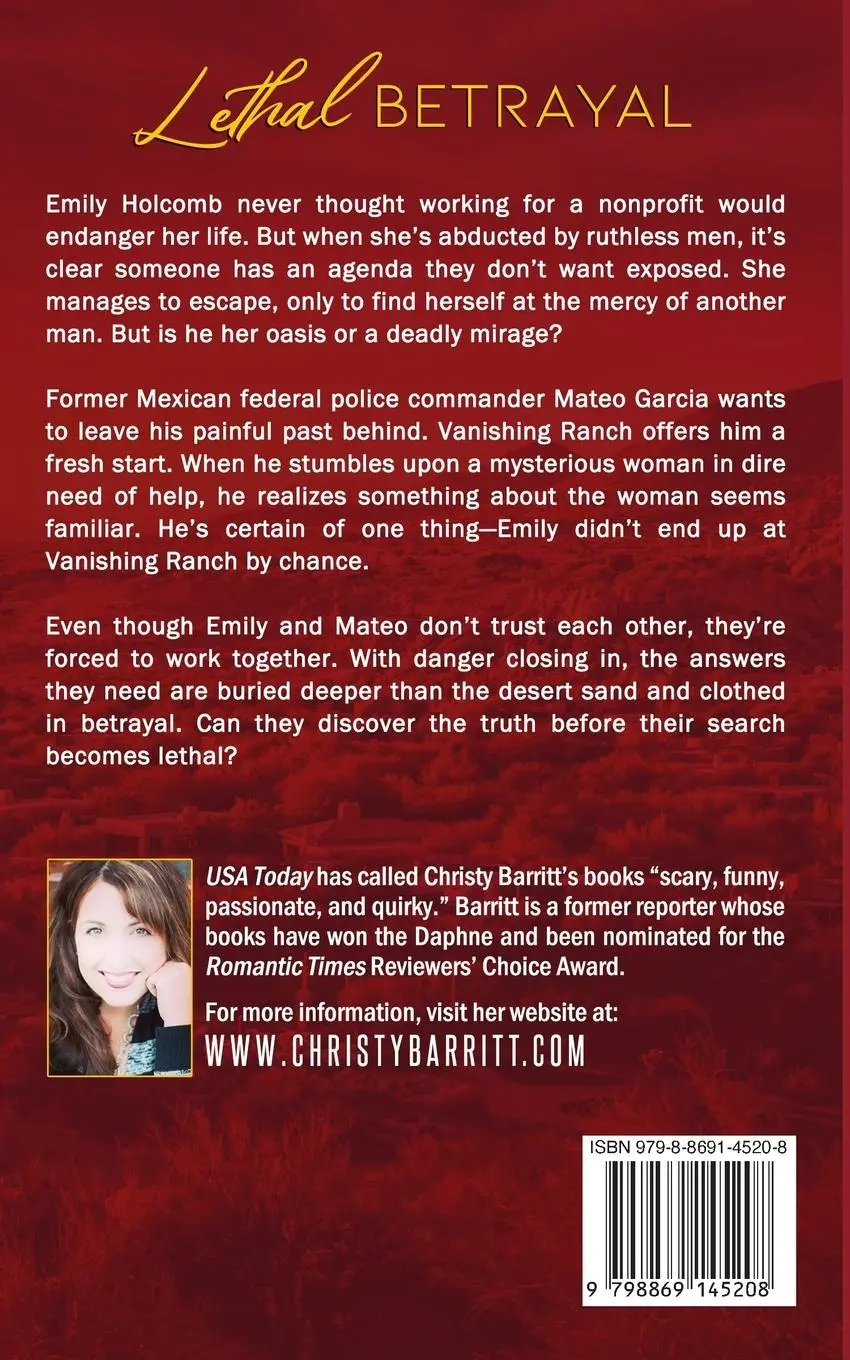 Rückseite: 9798869145208 | Lethal Betrayal | Christy Barritt | Taschenbuch | Vanishing Ranch