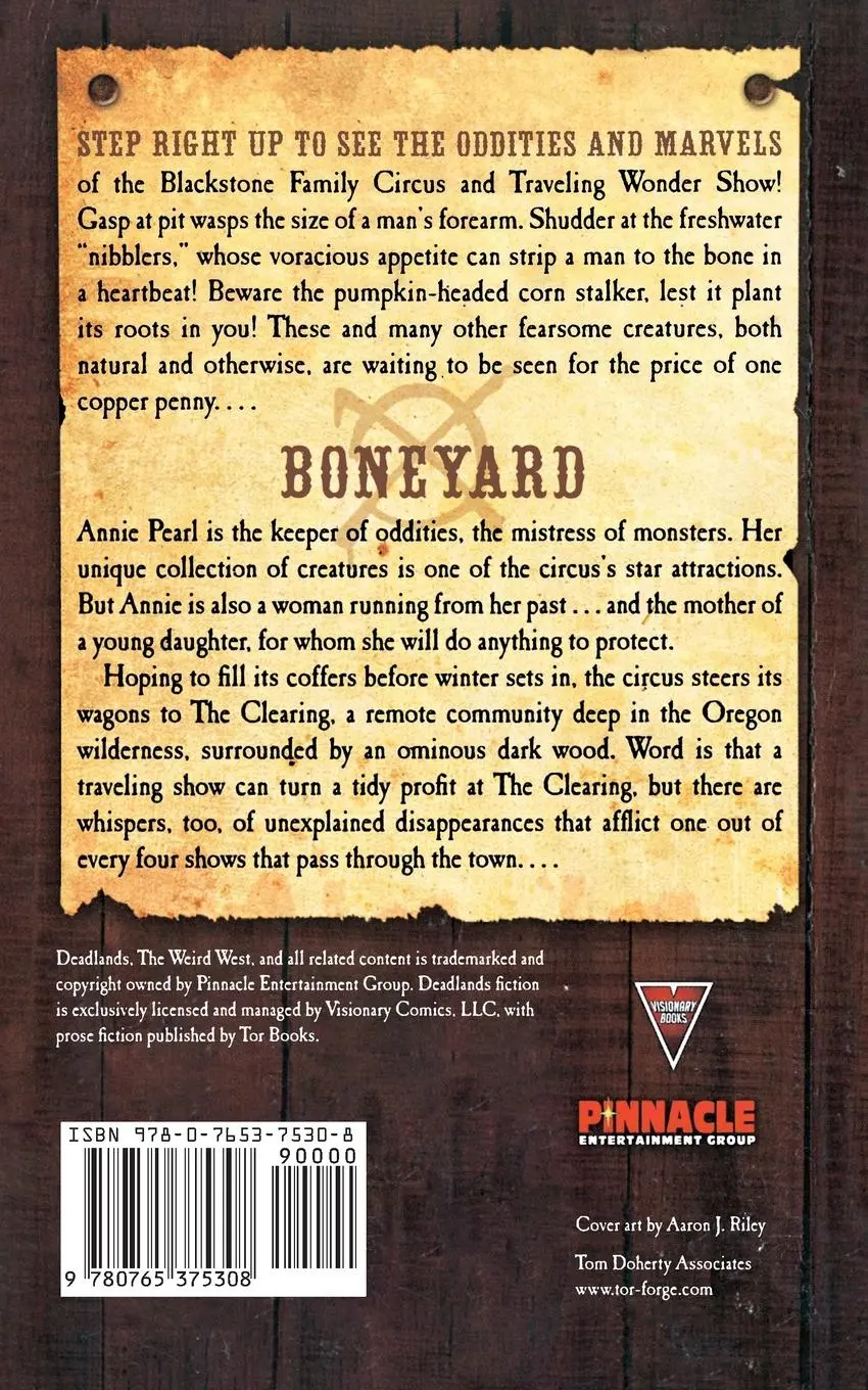 Rückseite: 9780765375308 | Deadlands | Boneyard | Seanan Mcguire | Taschenbuch | Englisch | 2017