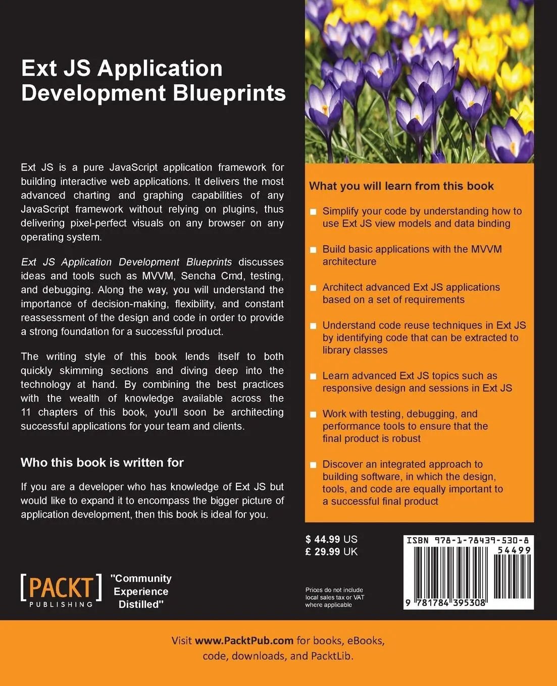 Rückseite: 9781784395308 | Ext JS Application Development Blueprints | Colin Ramsay | Taschenbuch