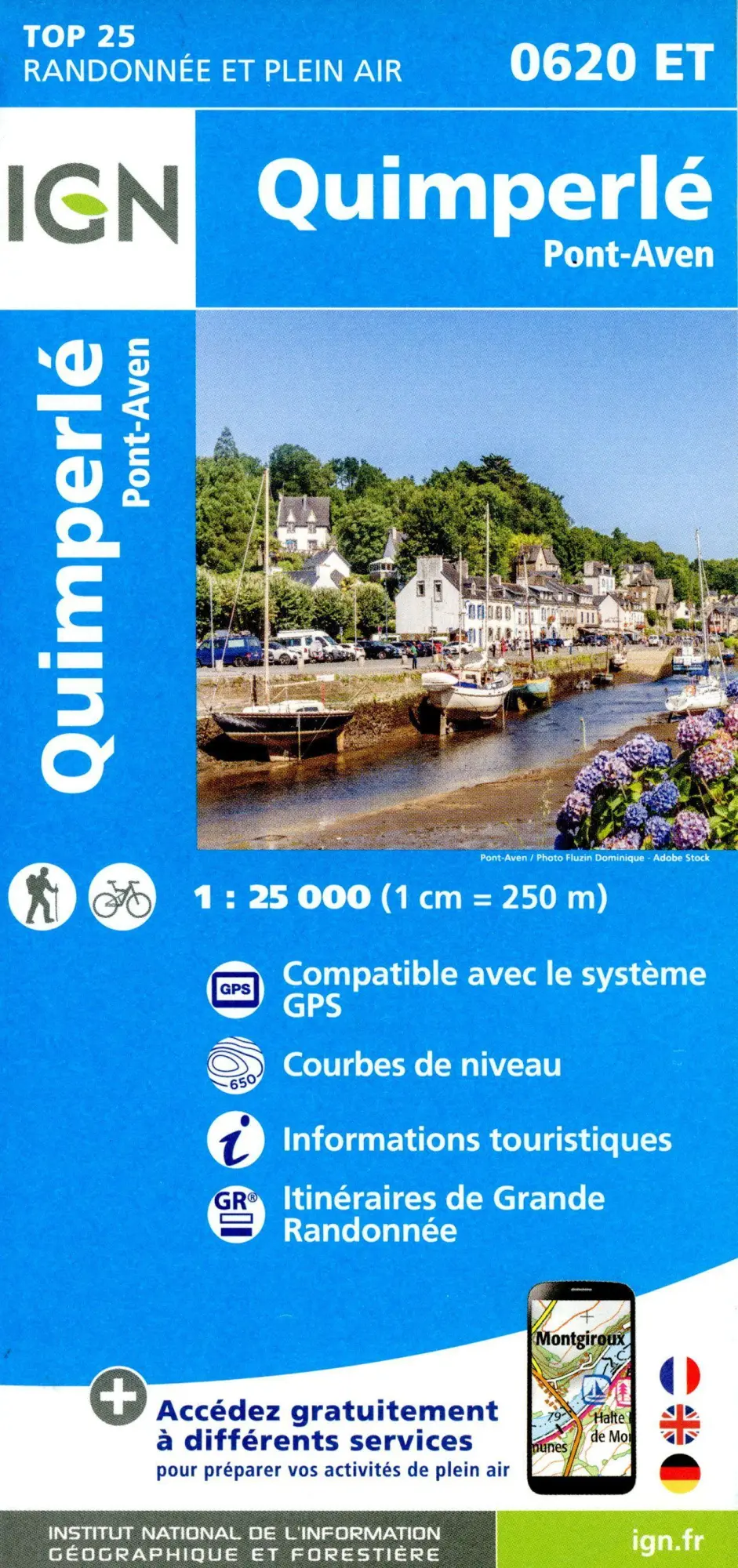 Cover: 9782758555308 | 0620ET Quimperlé Pont-Aven | 1:25000 | (Land-)Karte | Französisch