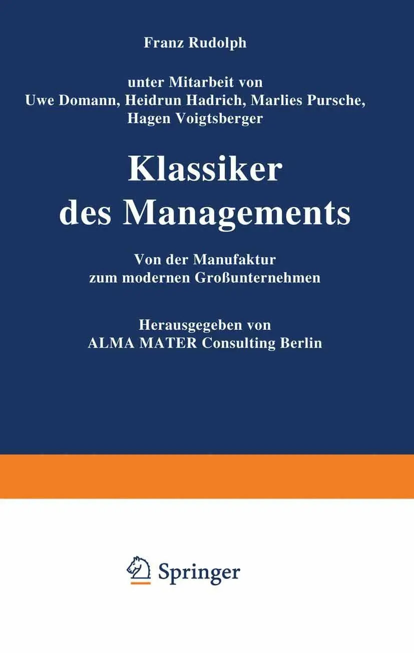 Cover: 9783322825308 | Klassiker des Managements | Franz Rudolph | Taschenbuch | 264 S.
