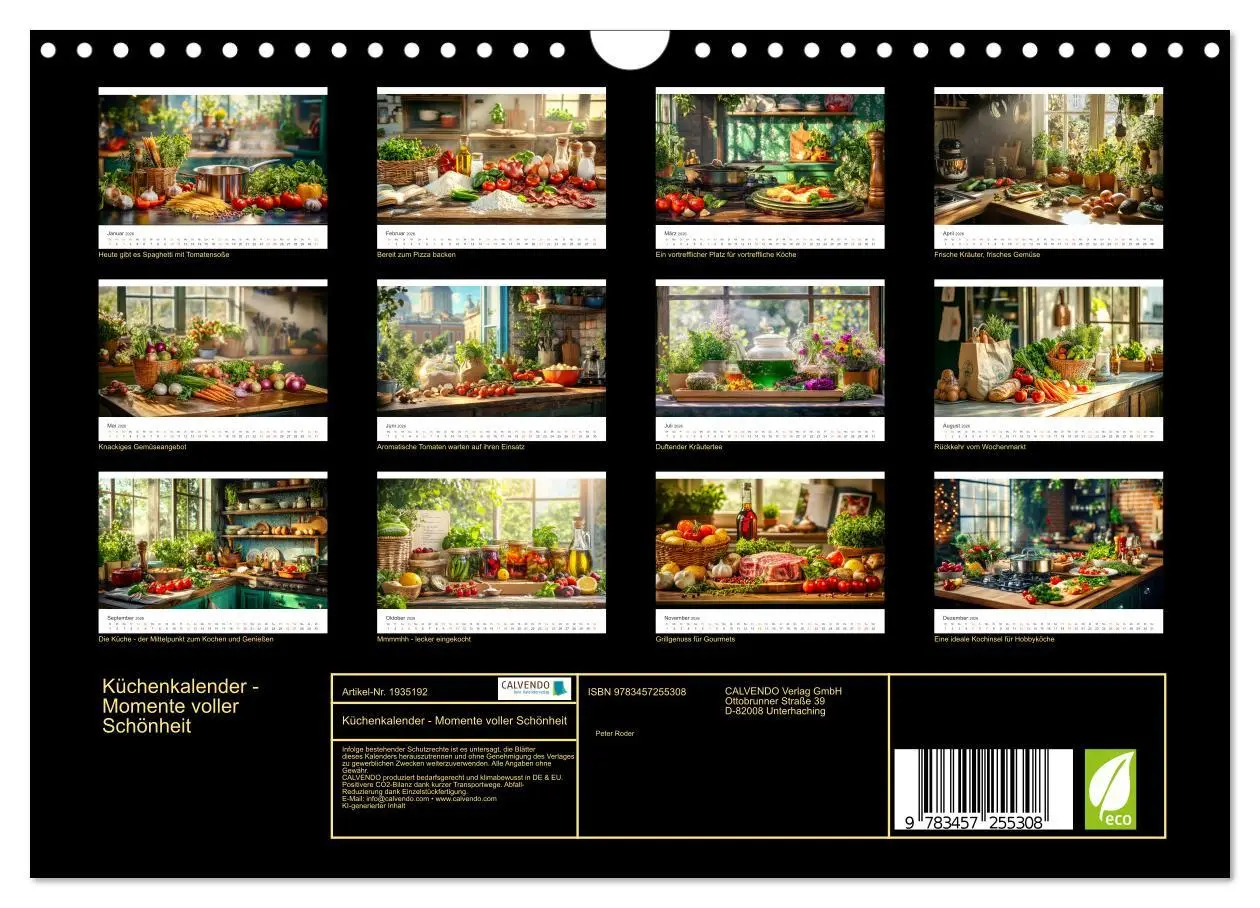 Bild: 9783457255308 | Küchenkalender - Momente voller Schönheit (Wandkalender 2026 DIN A4...
