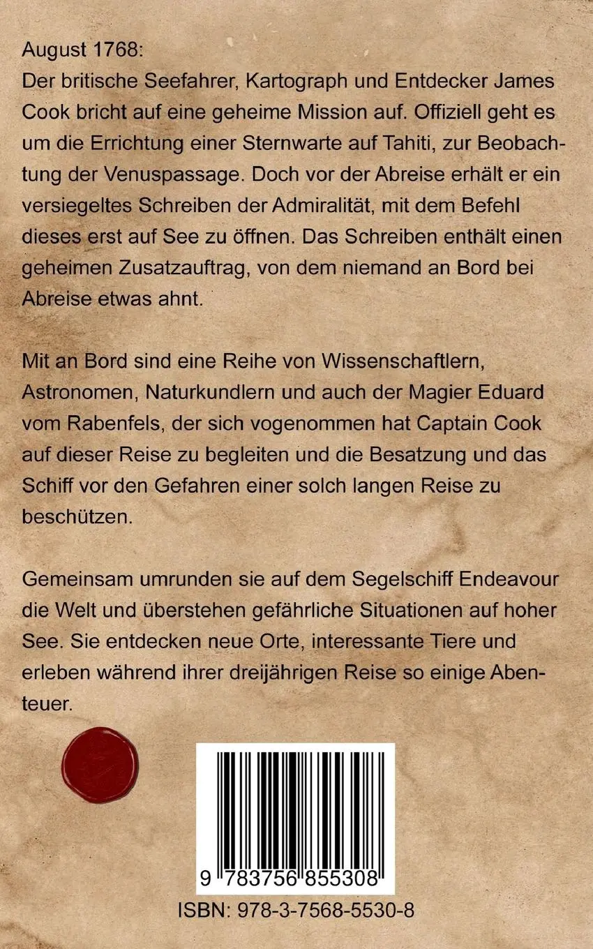 Rückseite: 9783756855308 | Geschichten vom Rabenfels | Band 1 - Weltumrundung mit James Cook