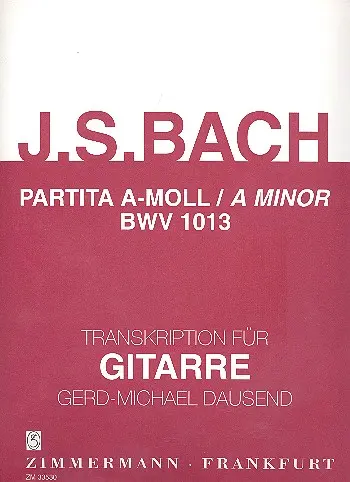 Cover: 9790010335308 | Partita A Minor BWV 1013 For Guitar | Johann Sebastian Bach | Buch
