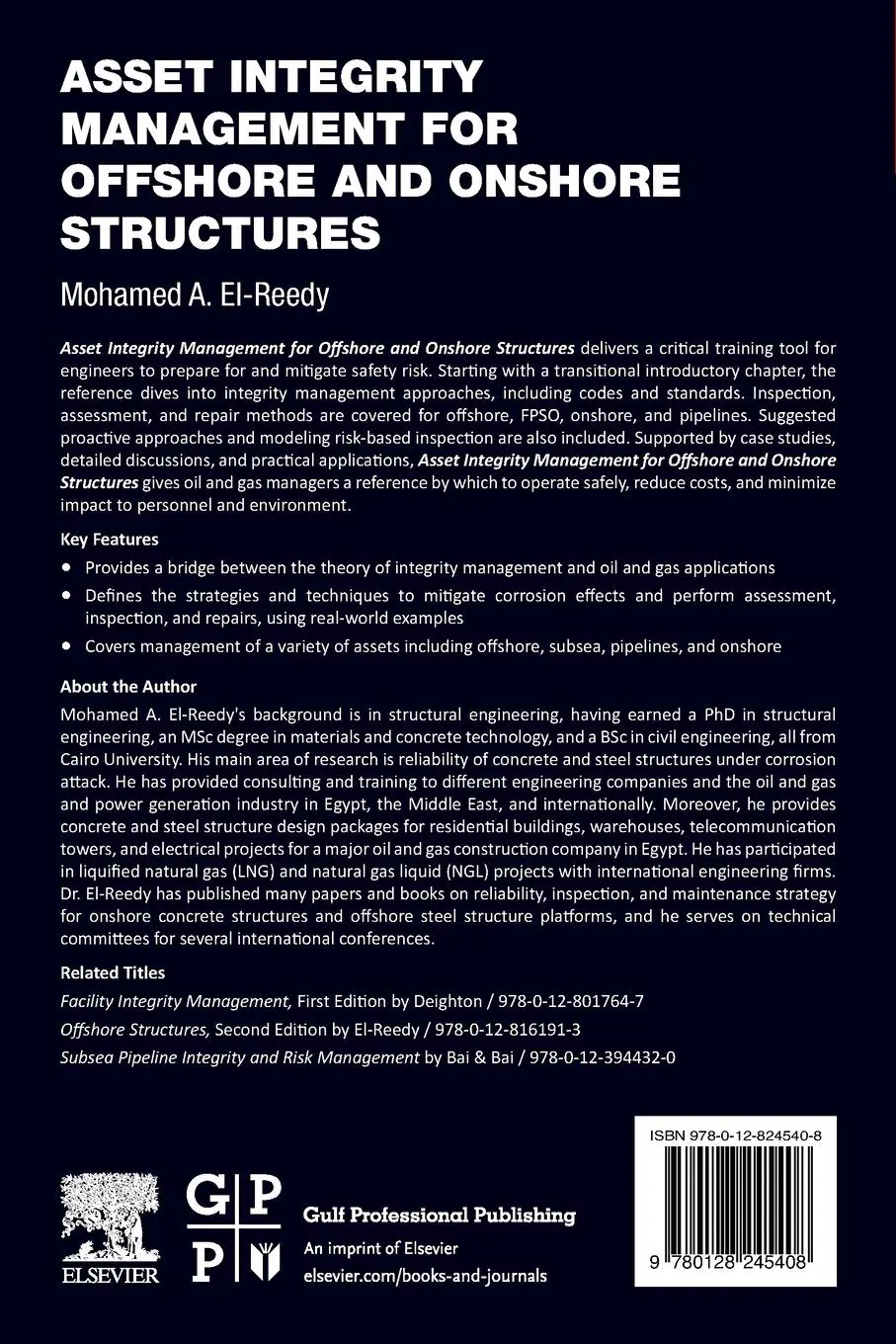 Rückseite: 9780128245408 | Asset Integrity Management for Offshore and Onshore Structures | Buch