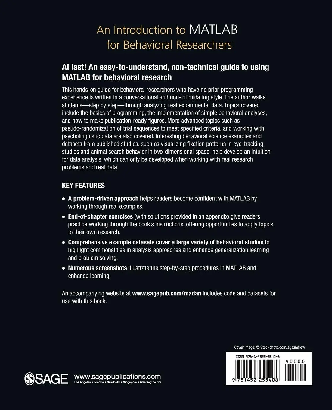 Rückseite: 9781452255408 | An Introduction to MATLAB for Behavioral Researchers | Madan | Buch