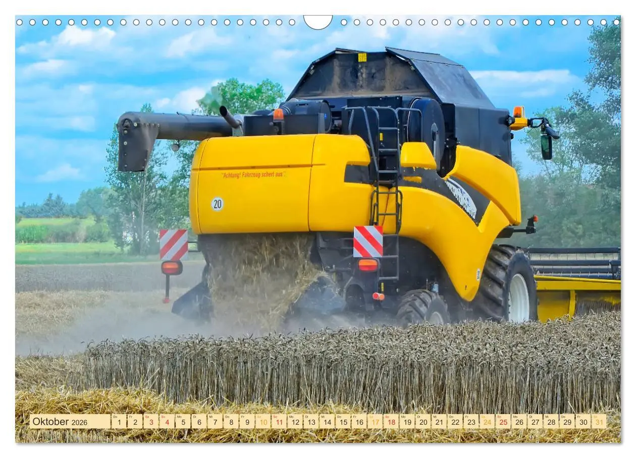 Bild: 9783457935408 | Giganten in der Landwirtschaft - Mähdrescher (Wandkalender 2026 DIN...