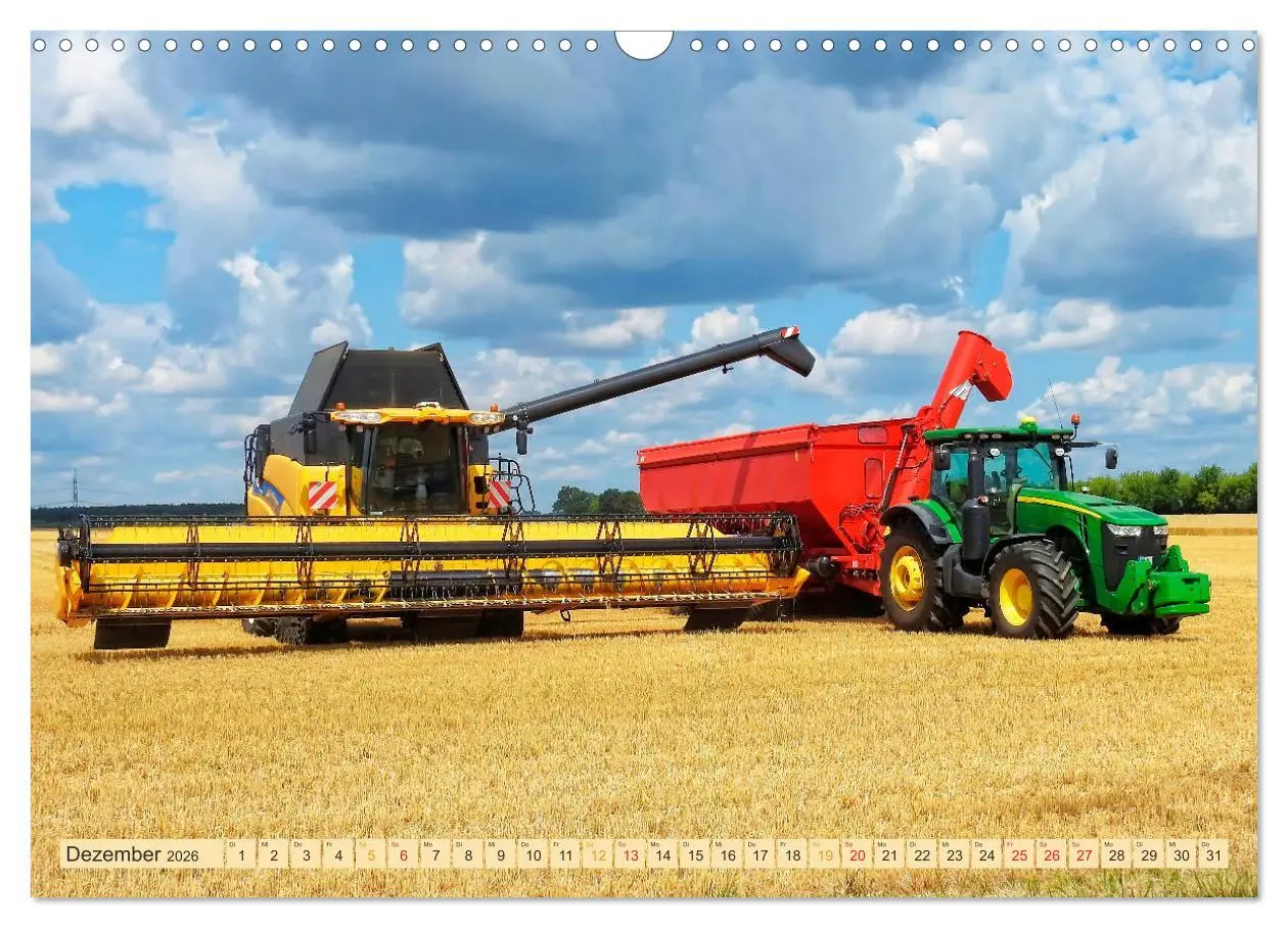 Bild: 9783457935408 | Giganten in der Landwirtschaft - Mähdrescher (Wandkalender 2026 DIN...