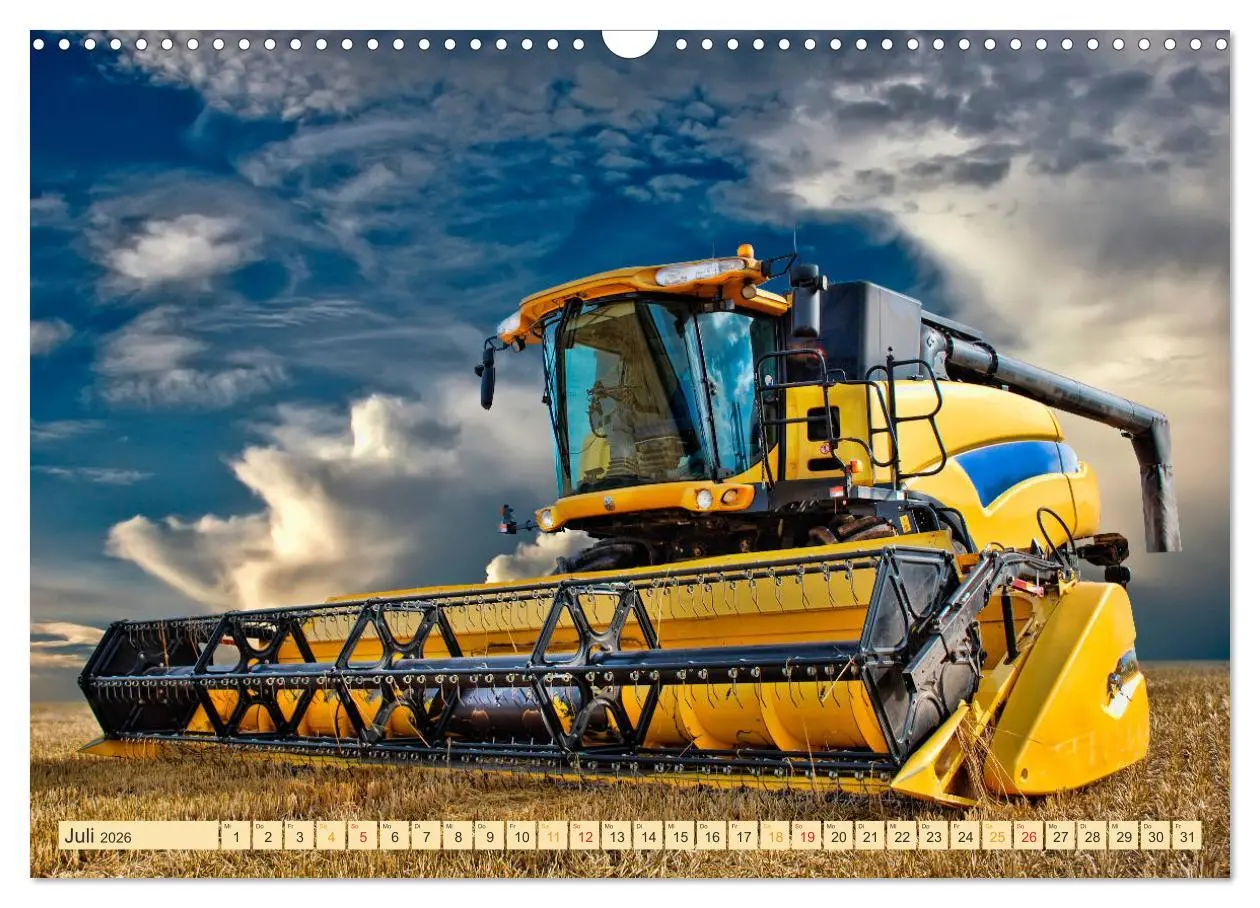 Bild: 9783457935408 | Giganten in der Landwirtschaft - Mähdrescher (Wandkalender 2026 DIN...