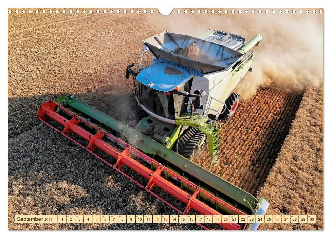 Bild: 9783457935408 | Giganten in der Landwirtschaft - Mähdrescher (Wandkalender 2026 DIN...