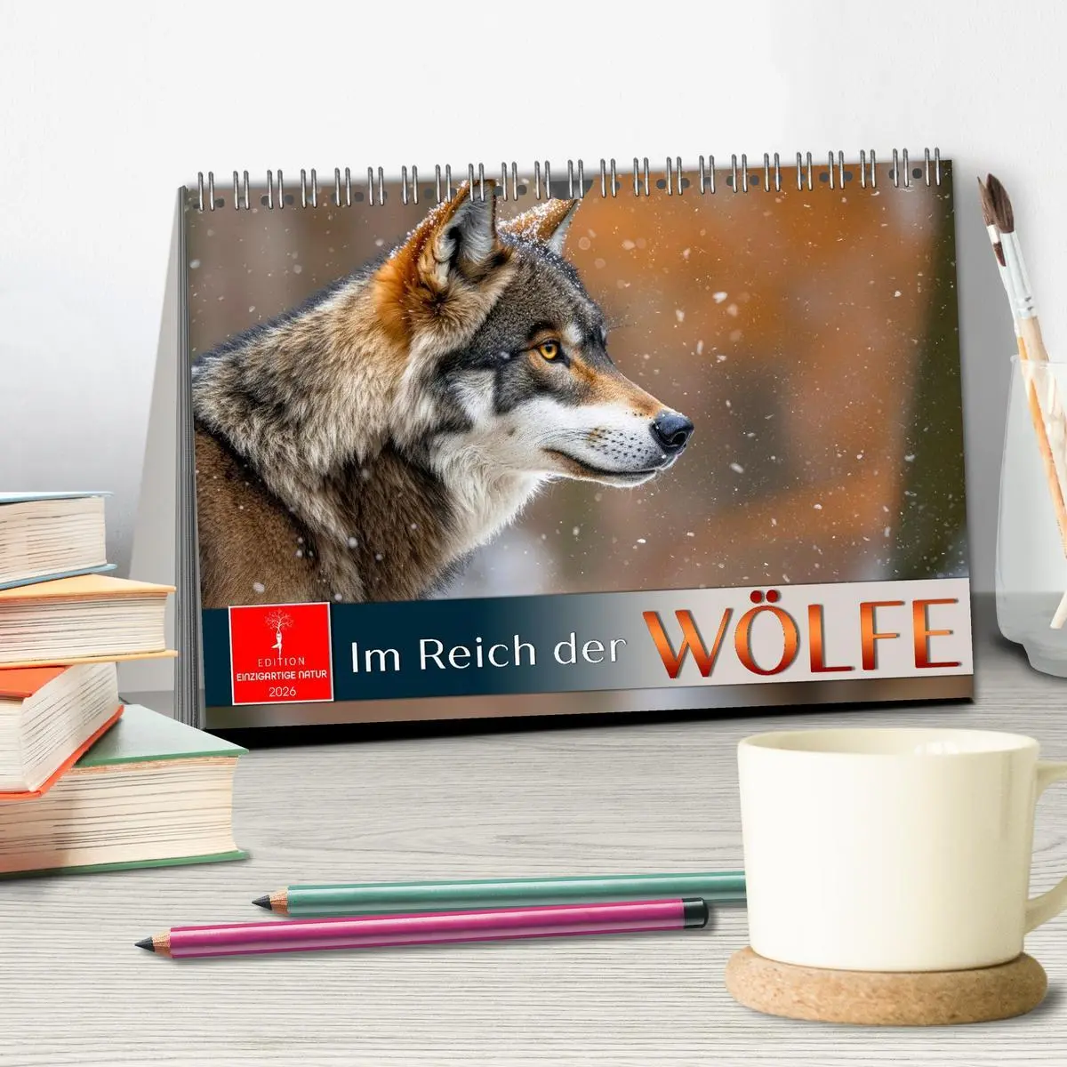 Bild: 9783516635508 | Im Reich der Wölfe (Tischkalender 2026 DIN A5 quer), CALVENDO...