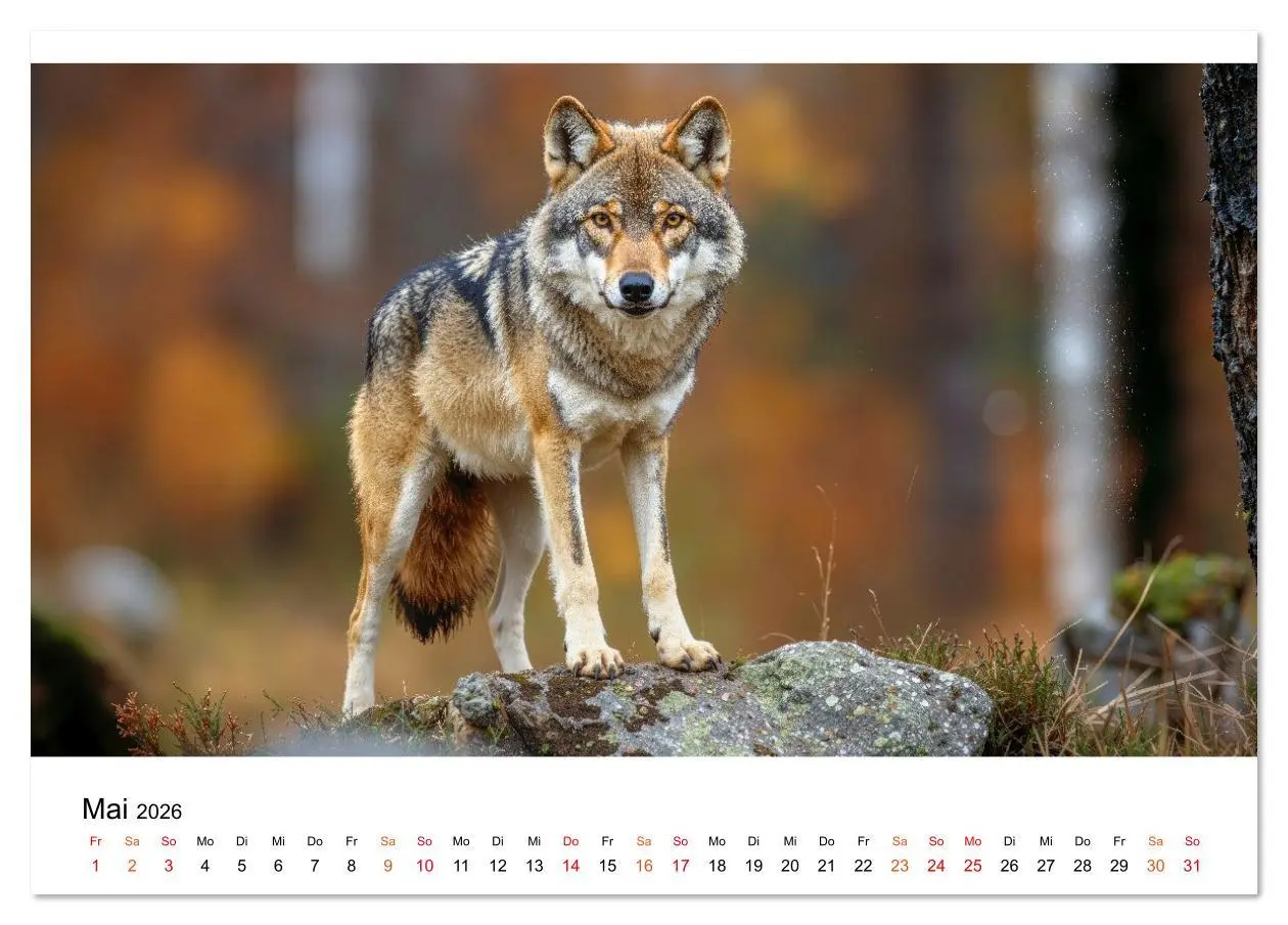 Bild: 9783516635508 | Im Reich der Wölfe (Tischkalender 2026 DIN A5 quer), CALVENDO...