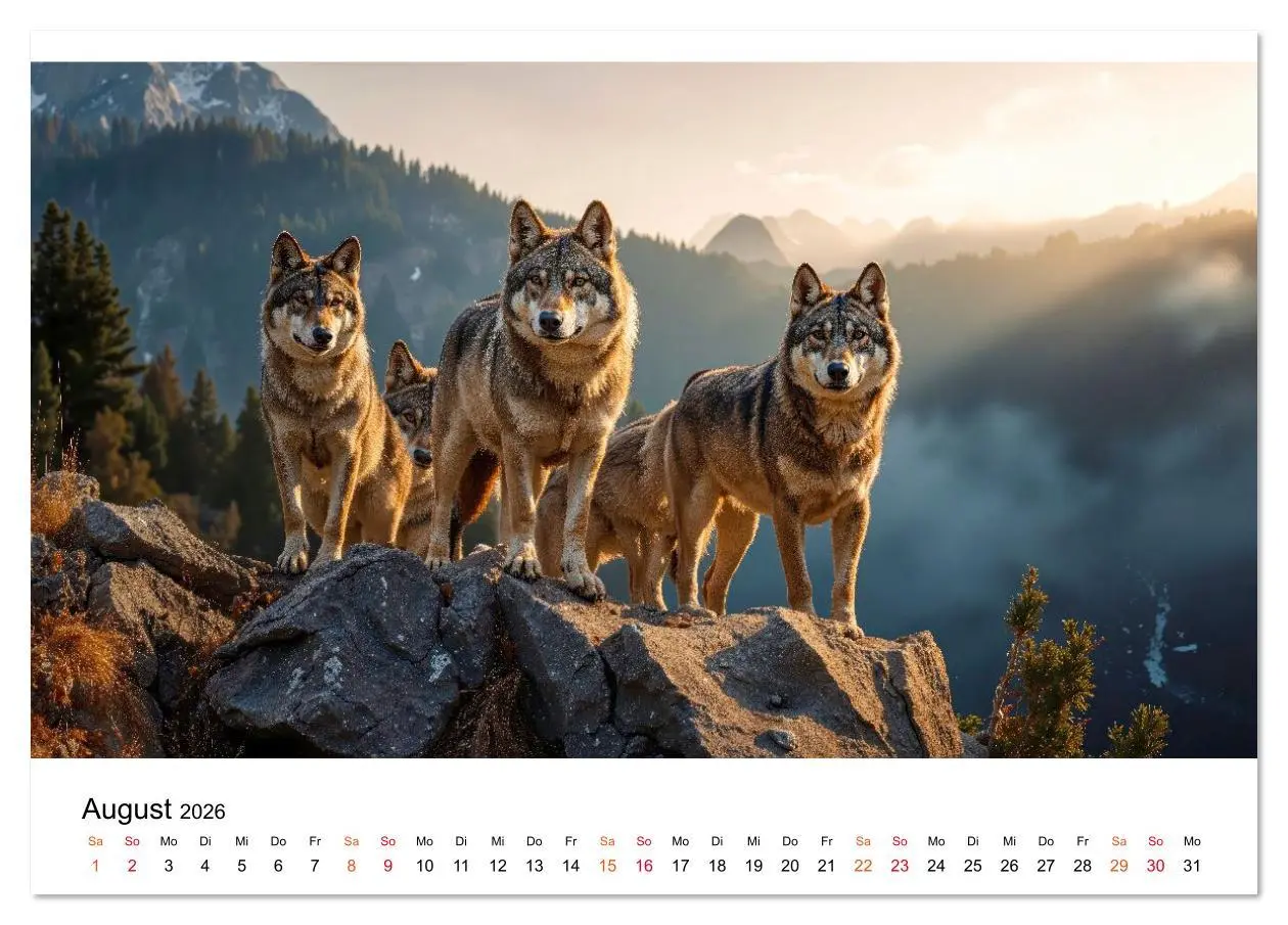 Bild: 9783516635508 | Im Reich der Wölfe (Tischkalender 2026 DIN A5 quer), CALVENDO...