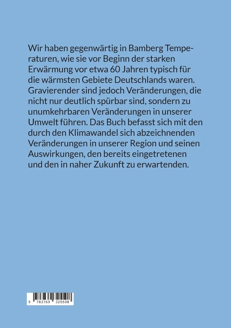 Rückseite: 9783769325508 | Bamberg im Klimawandel | 2. erweiterte und aktualisierte Auflage