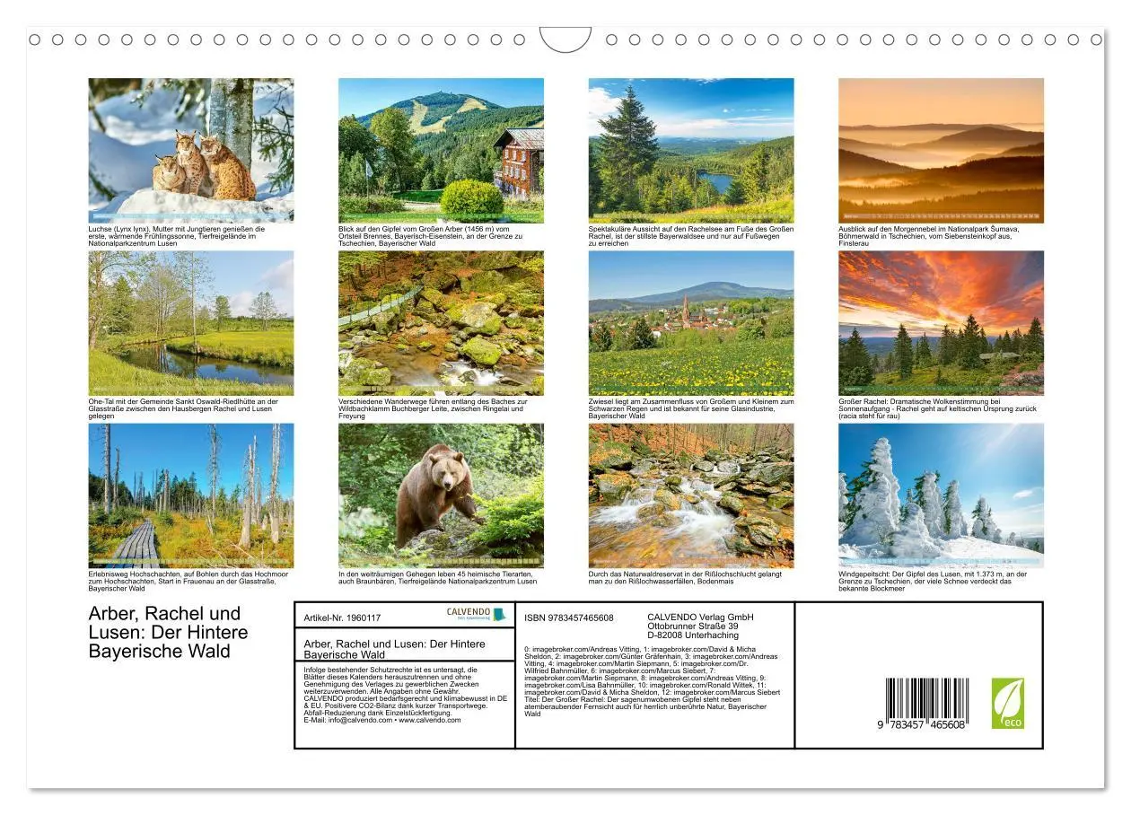 Bild: 9783457465608 | Arber, Rachel und Lusen: Der Hintere Bayerische Wald (Wandkalender...