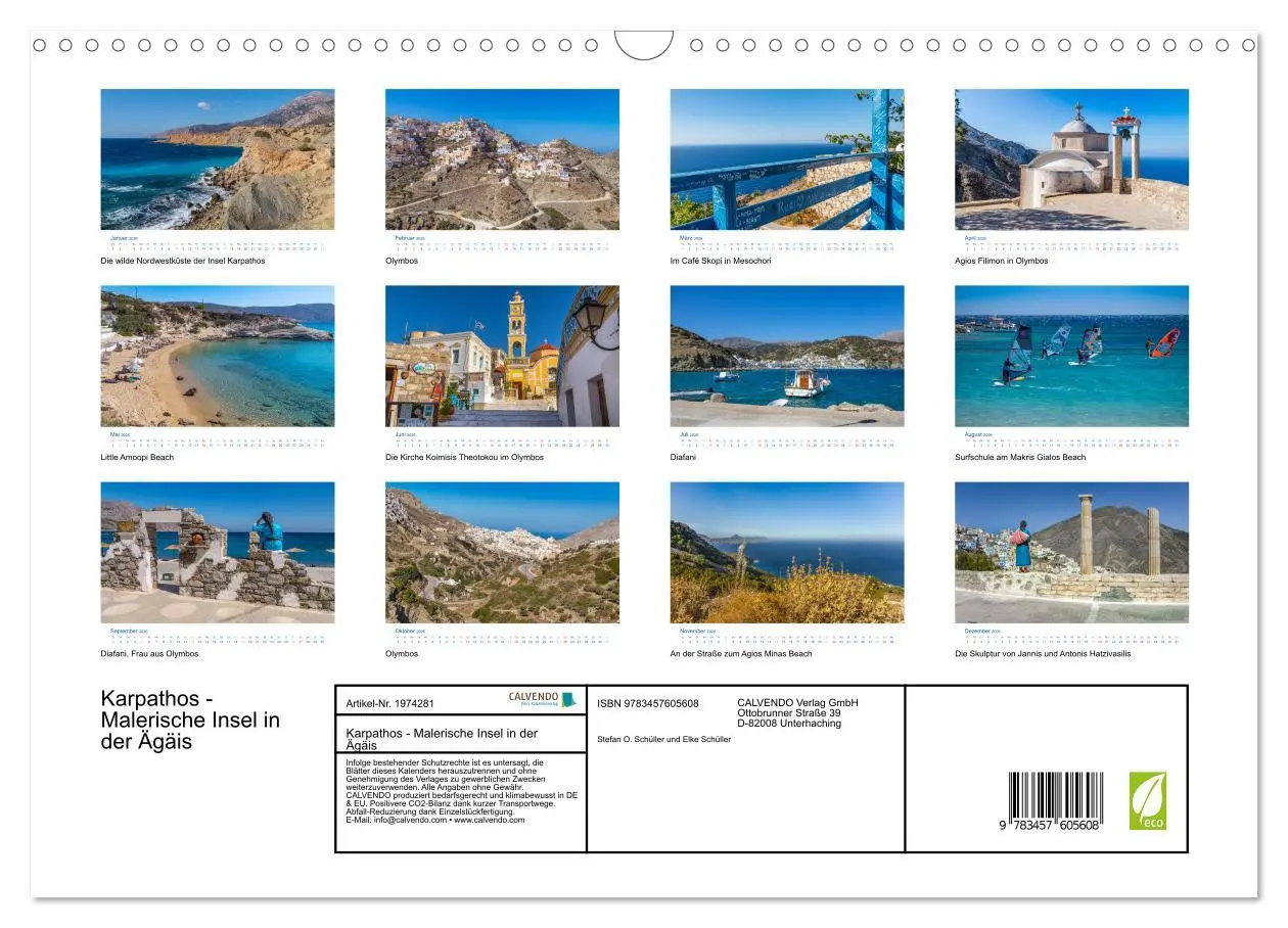 Bild: 9783457605608 | Karpathos - Malerische Insel in der Ägäis (Wandkalender 2026 DIN A3...