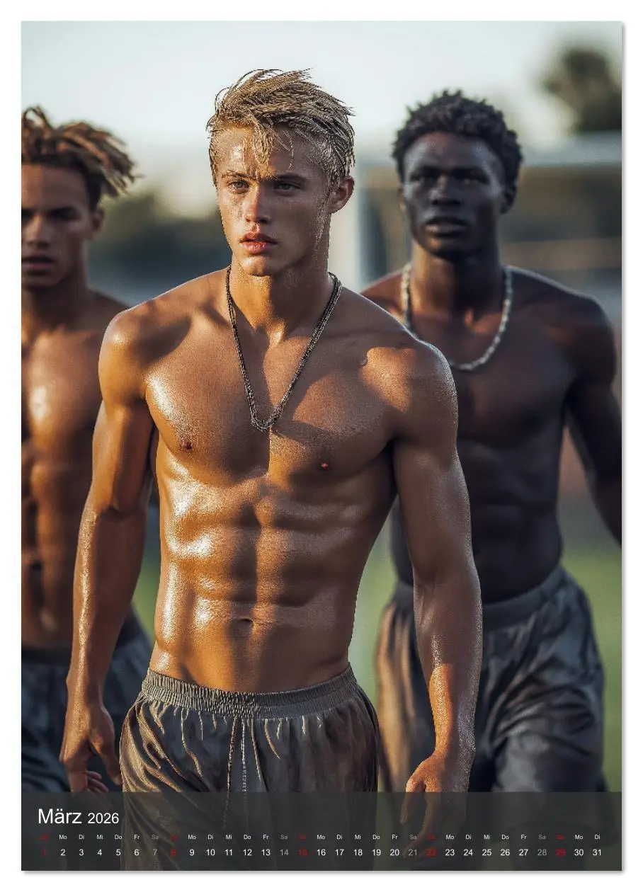 Bild: 9783516245608 | SEXY JUNGS - Nackte Haut beim Fußball (hochwertiger Premium...