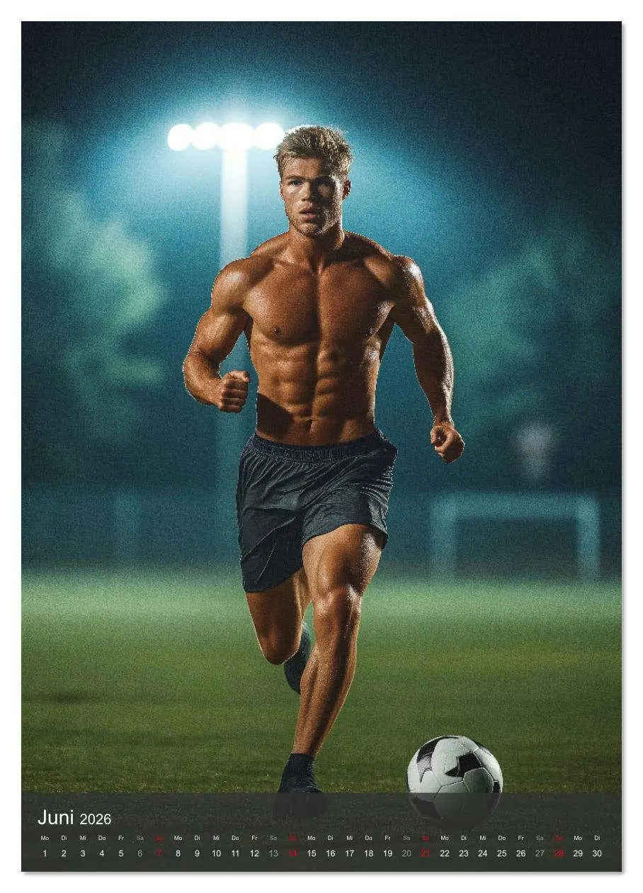 Bild: 9783516245608 | SEXY JUNGS - Nackte Haut beim Fußball (hochwertiger Premium...