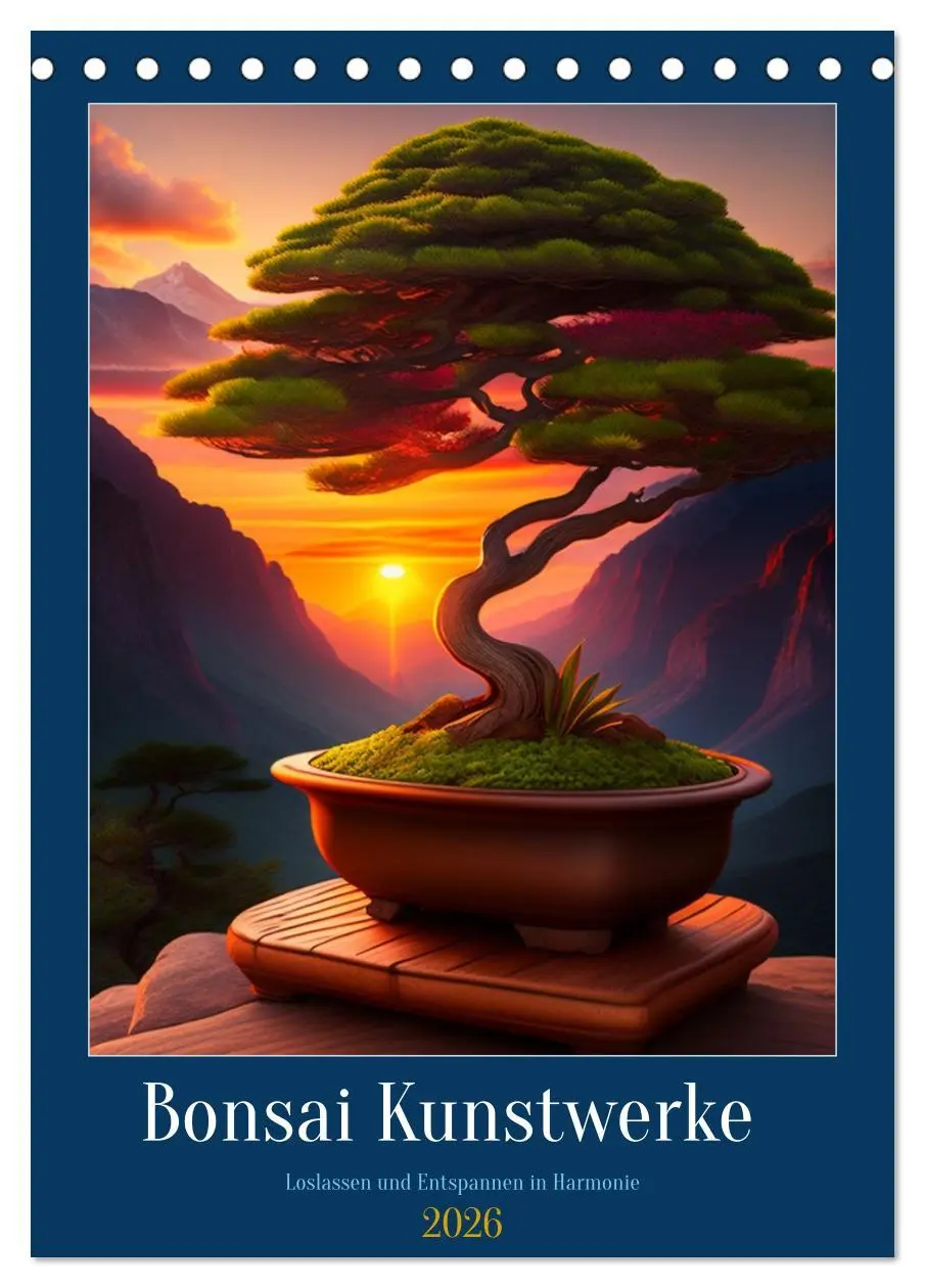 Cover: 9783516315608 | Bonsai Kunstwerke (Tischkalender 2026 DIN A5 hoch), CALVENDO...