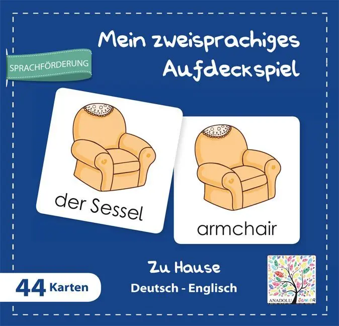 Cover: 9783861215608 | Mein Zweisprachiges Aufdeckspiel, Zu Hause Deutsch-Englisch...