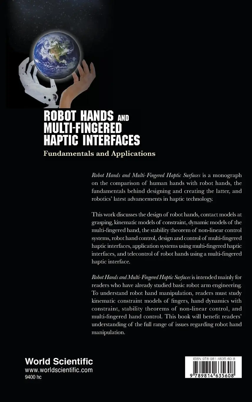 Rückseite: 9789814635608 | ROBOT HANDS AND MULTI-FINGERED HAPTIC INTERFACES | Haruhisa Kawasaki