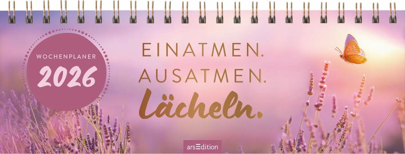 Cover: 4014489135708 | Tischkalender Einatmen. Ausatmen. Lächeln. 2026 | Kalender | 128 S.