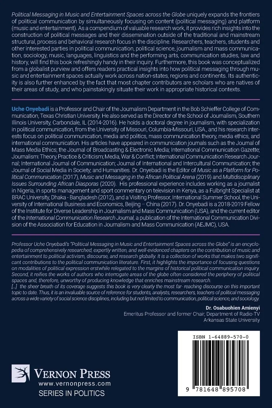 Rückseite: 9781648895708 | Political Messaging in Music and Entertainment Spaces across the...