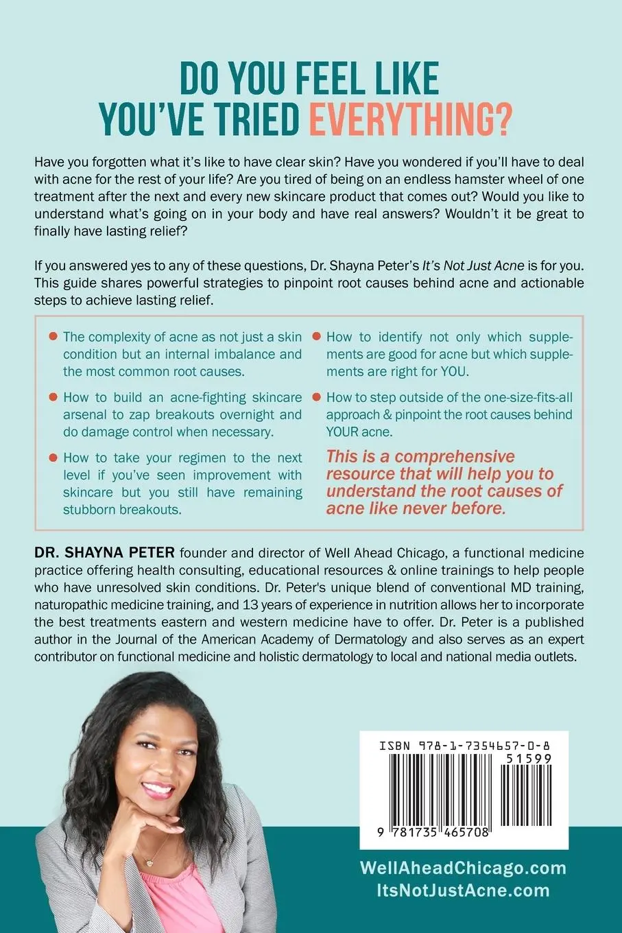 Rückseite: 9781735465708 | It's Not Just Acne | Shayna E Peter | Taschenbuch | Englisch | 2020