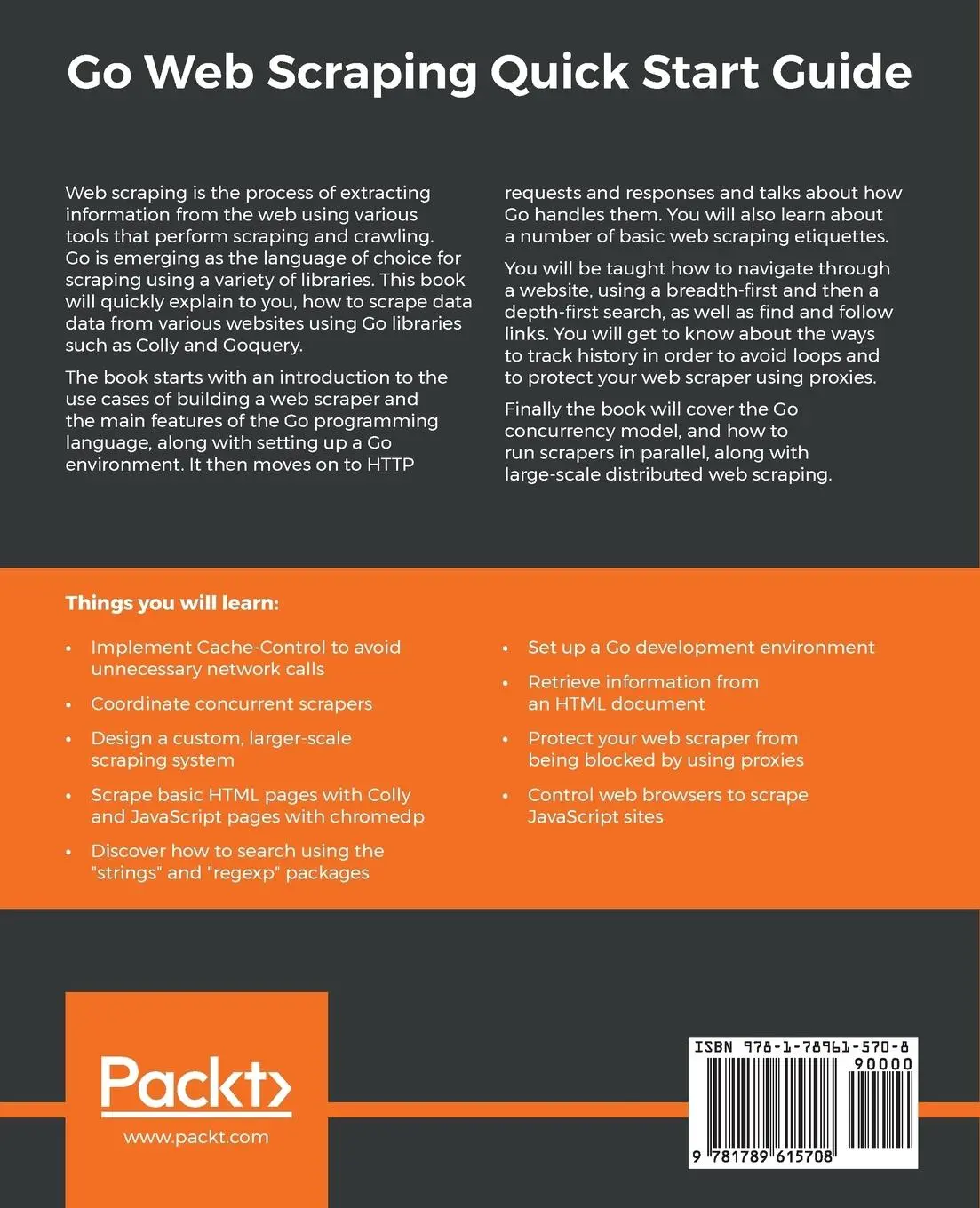 Rückseite: 9781789615708 | Go Web Scraping Quick Start Guide | Vincent Smith | Taschenbuch | 2019