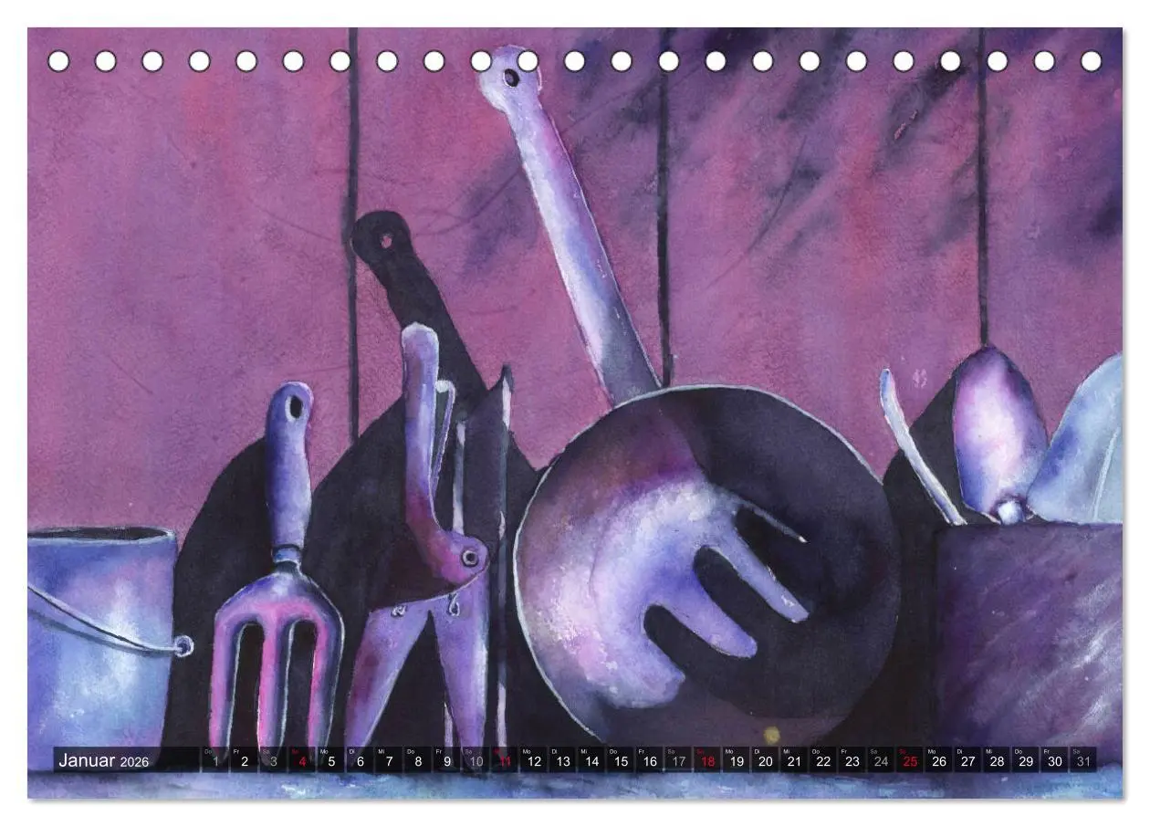 Bild: 9783457905708 | Garten Aquarelle (Tischkalender 2026 DIN A5 quer), CALVENDO...