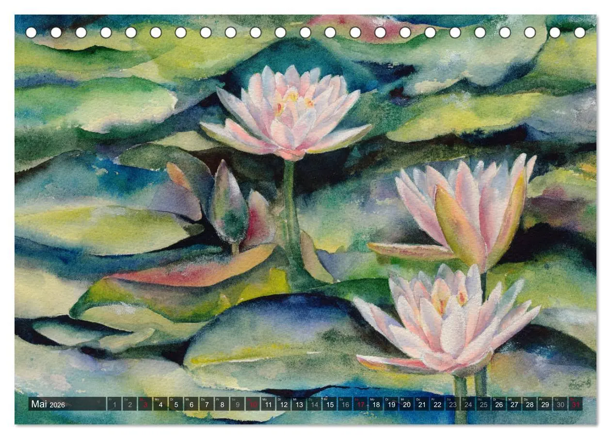 Bild: 9783457905708 | Garten Aquarelle (Tischkalender 2026 DIN A5 quer), CALVENDO...