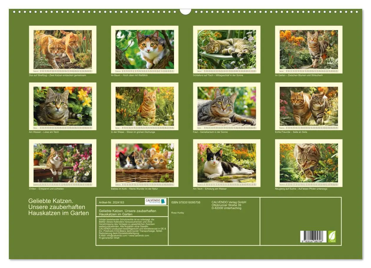 Bild: 9783516095708 | Geliebte Katzen. Unsere zauberhaften Hauskatzen im Garten...