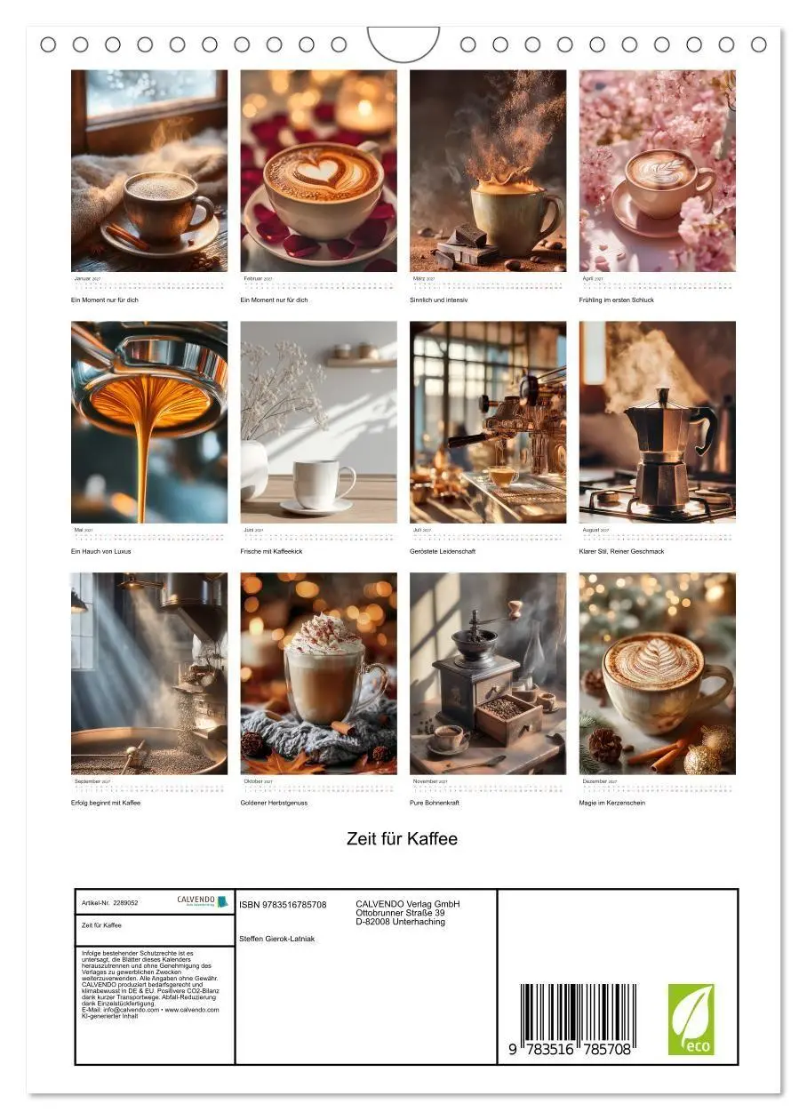 Bild: 9783516785708 | Zeit für Kaffee (Wandkalender 2027 DIN A4 hoch), CALVENDO...
