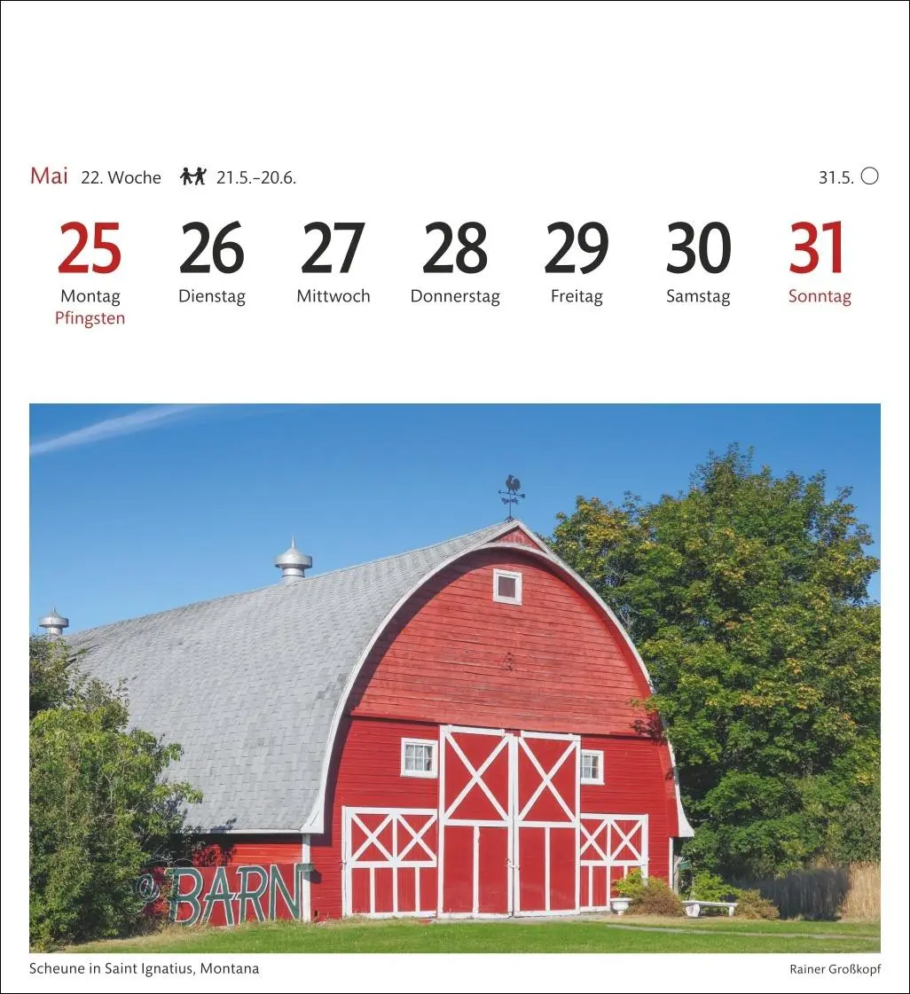 Bild: 9783840035708 | USA Sehnsuchtskalender 2026 - Wochenkalender mit 53 Postkarten | 54 S.
