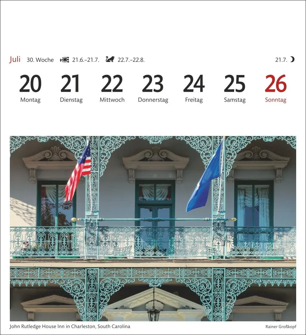 Bild: 9783840035708 | USA Sehnsuchtskalender 2026 - Wochenkalender mit 53 Postkarten | 54 S.
