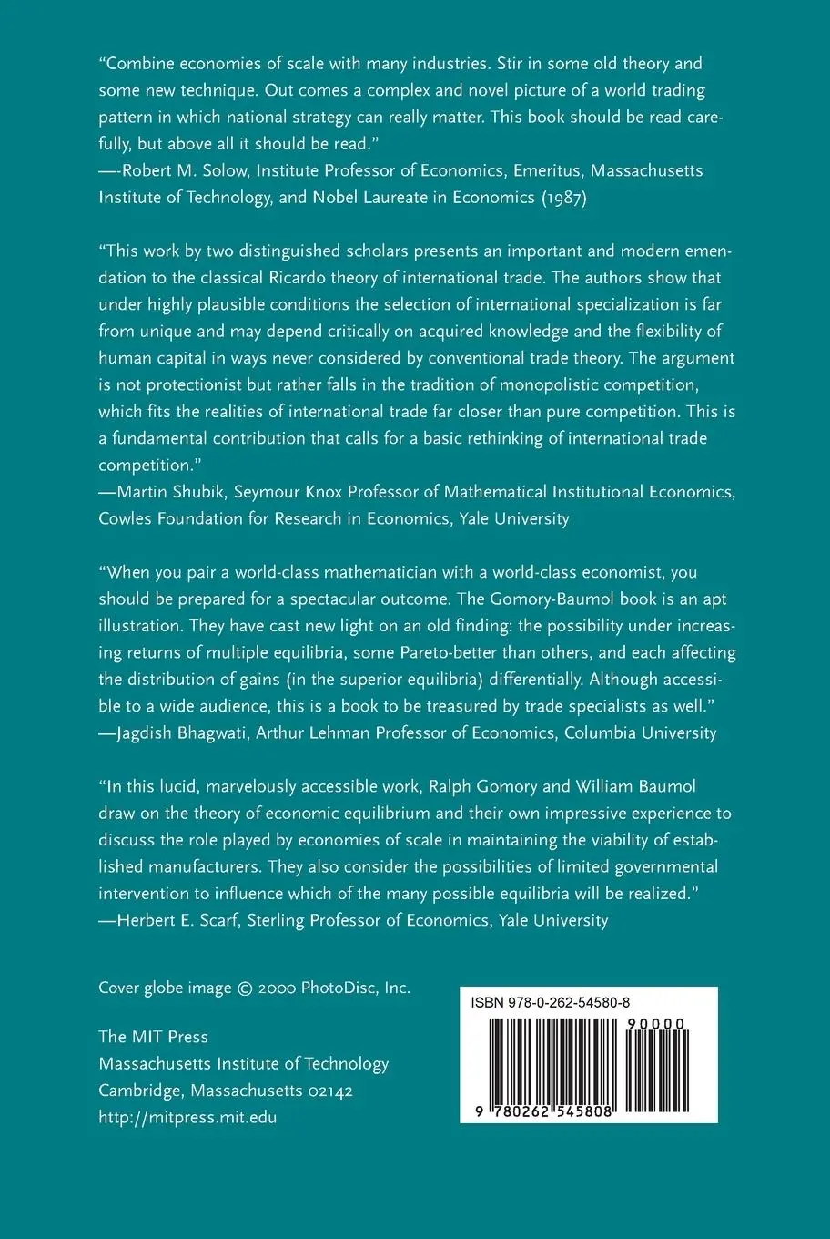 Rückseite: 9780262545808 | Global Trade and Conflicting National Interests | Gomory (u. a.)